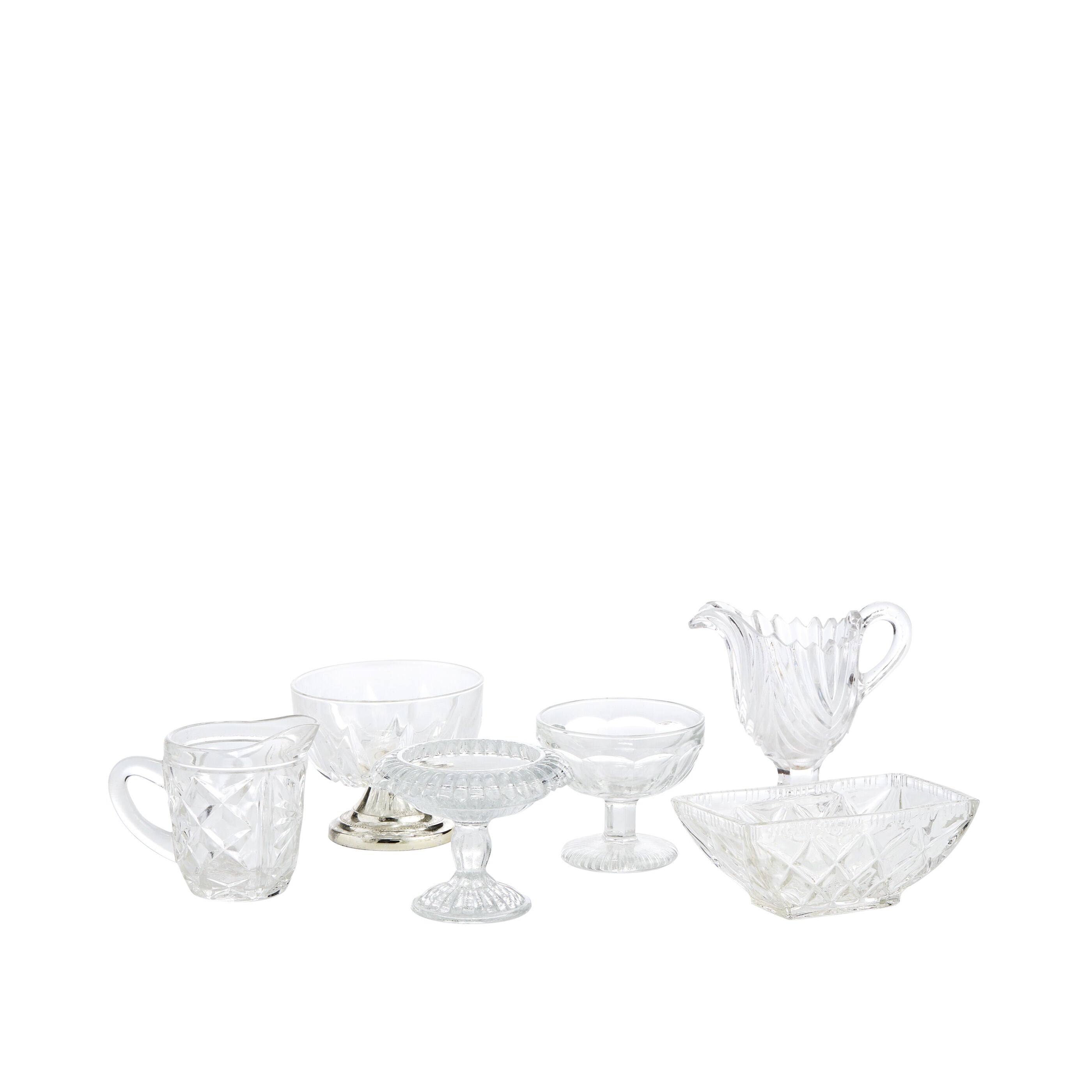 Collection of Small Crystal Bowls & Jugs for Hire - 070
