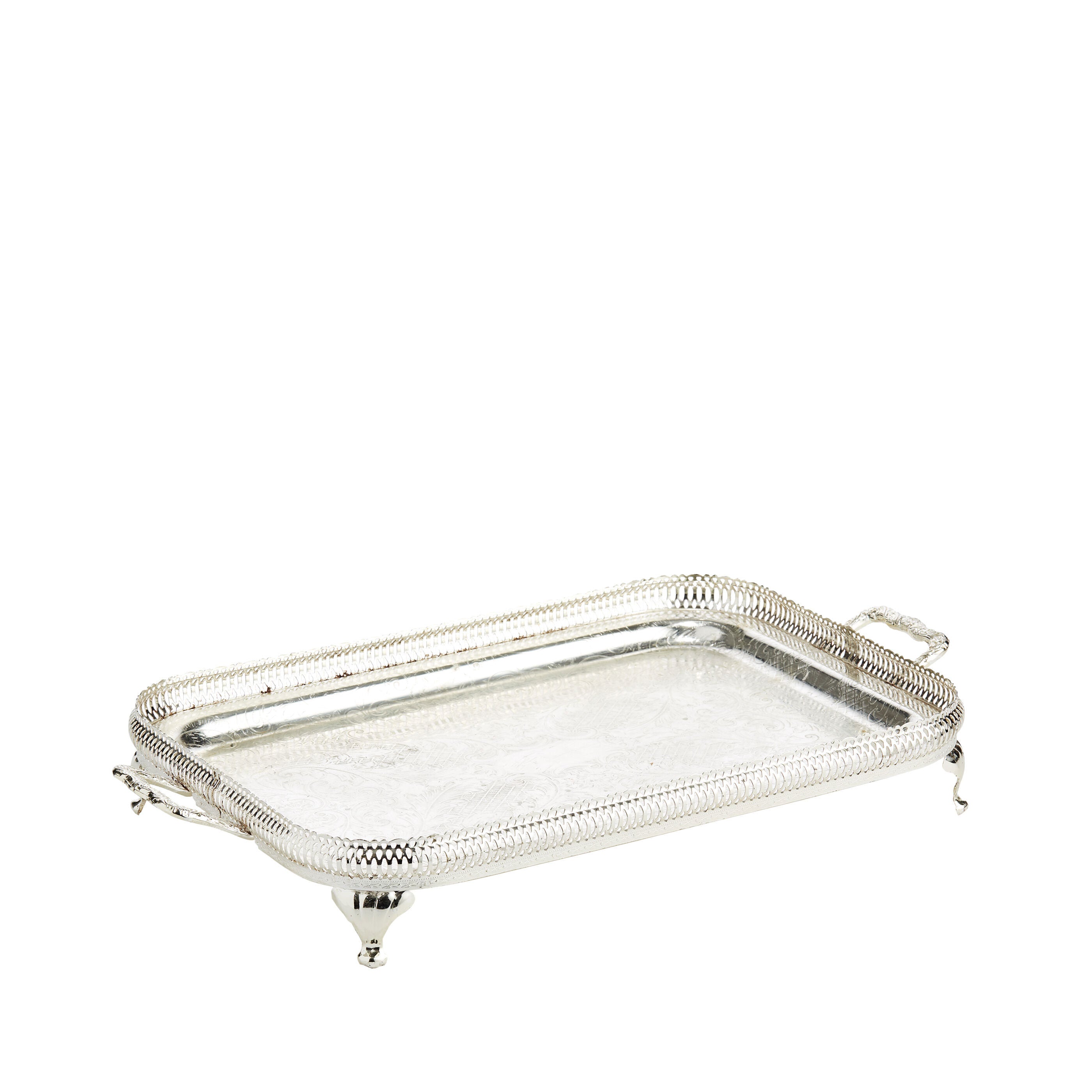 Silver Tray with feet for Hire - 120