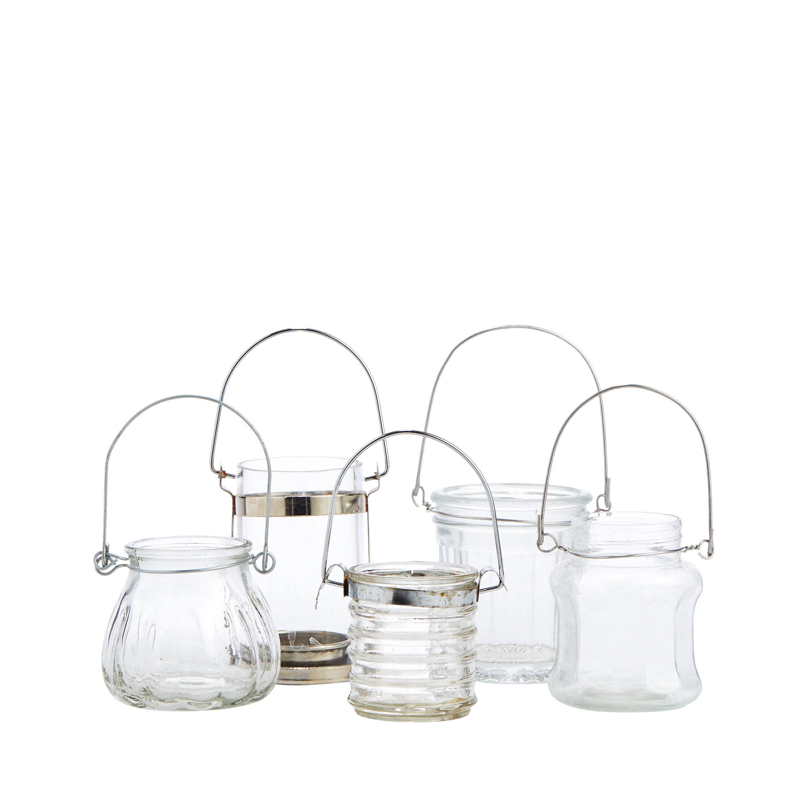 Small Hanging Glass Votive Jars for Hire - 140