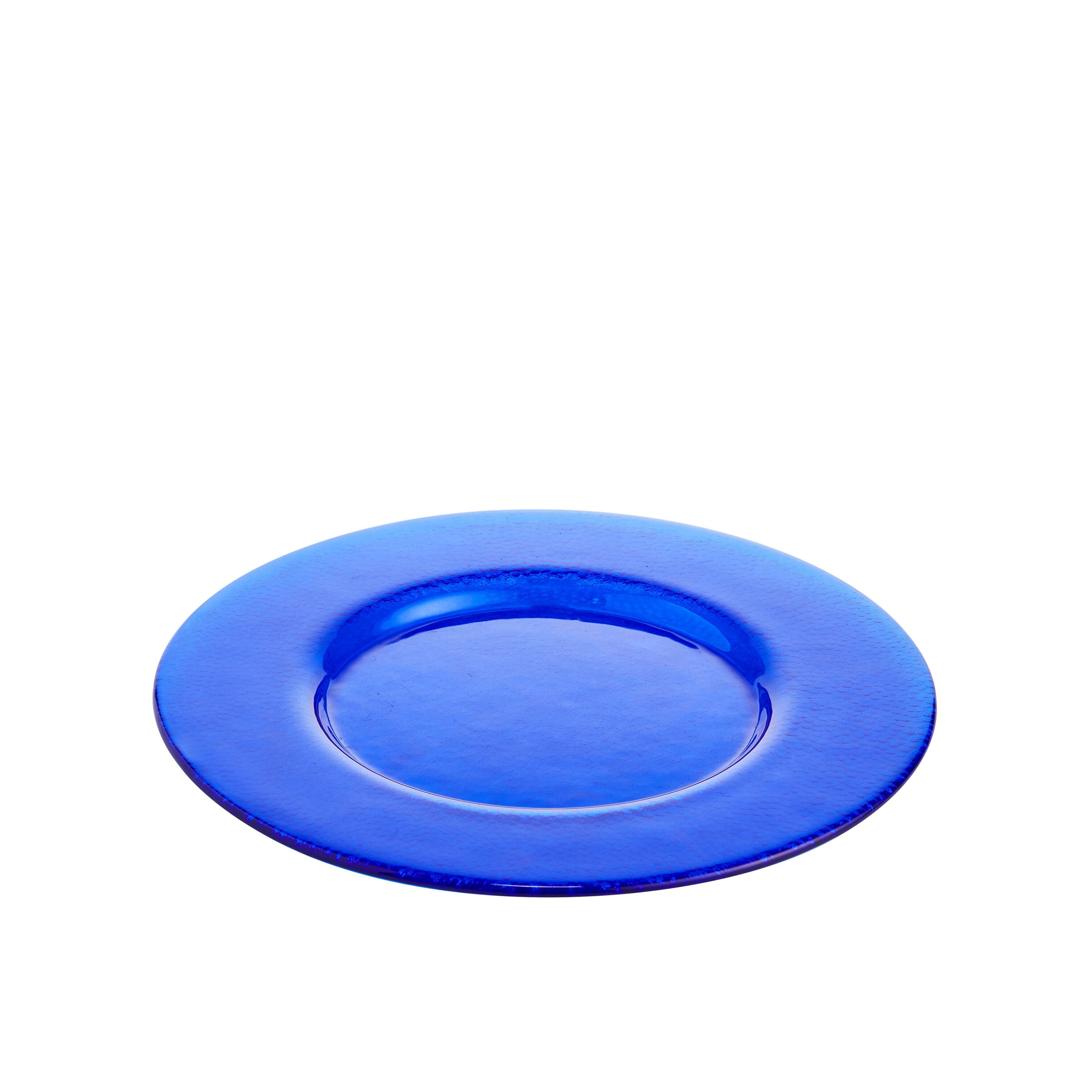 Blue Glass Plates for Hire - 167