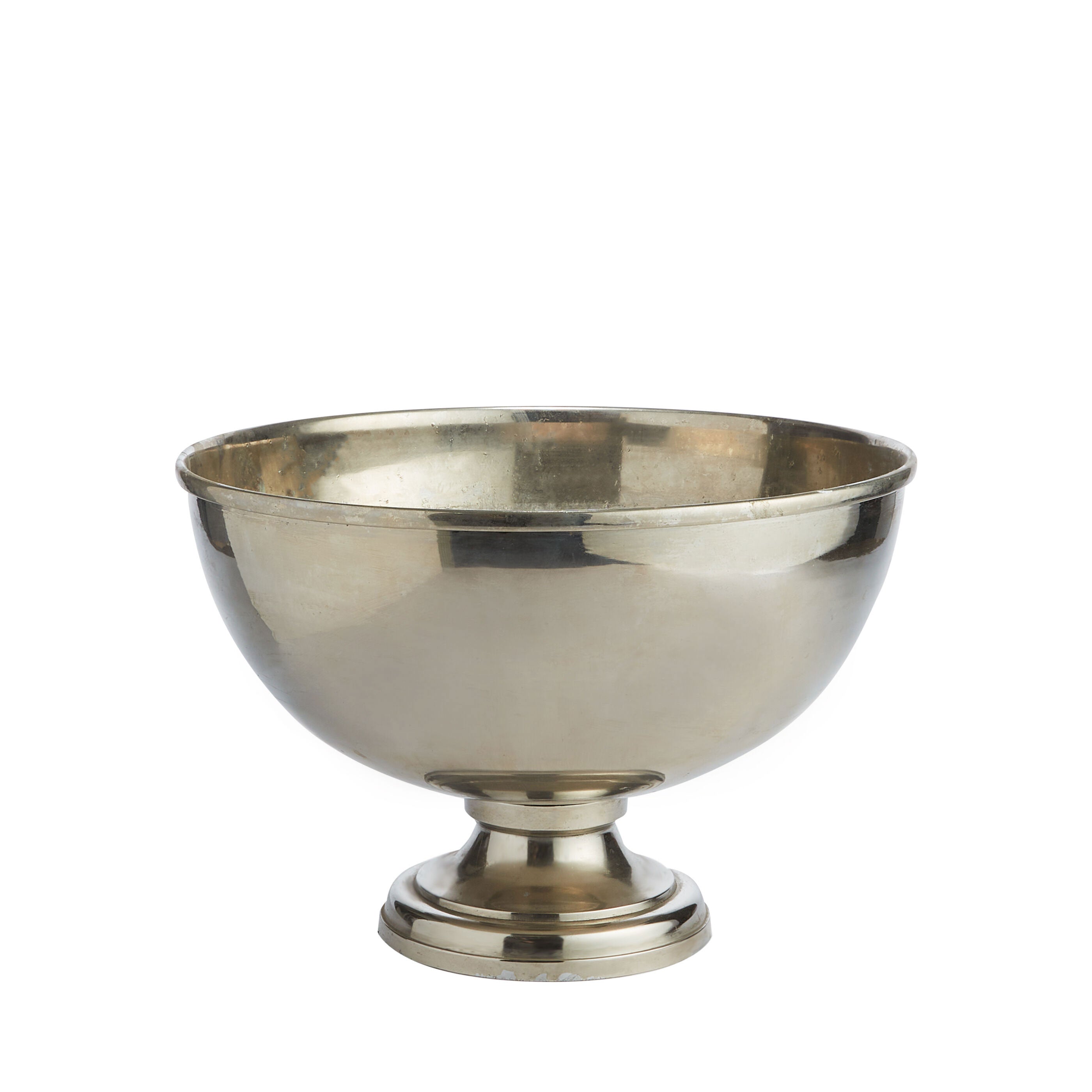 Antiqued Silver Bowl on stand for Hire - 201