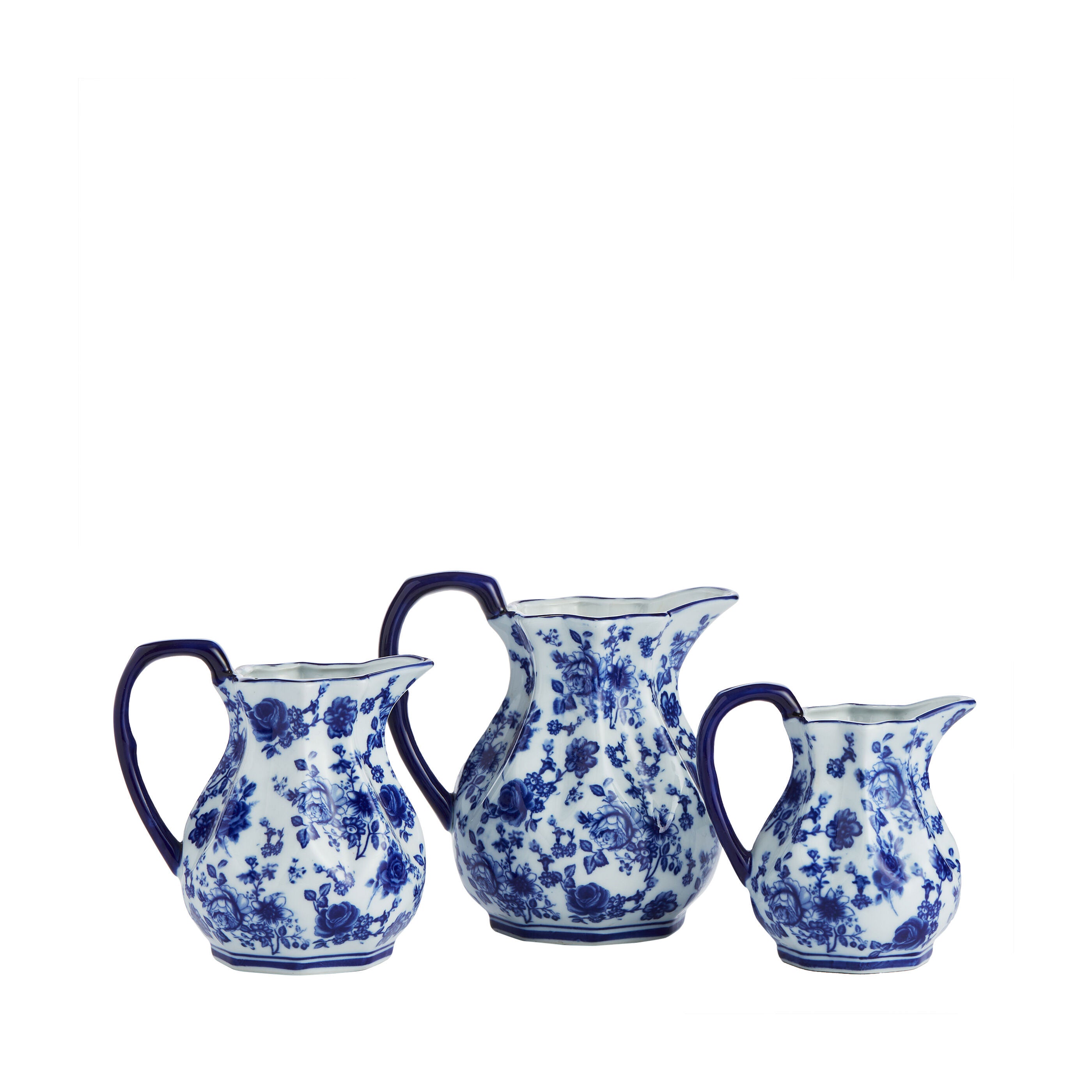 Blue & White Ceramic Jugs for Hire - 222