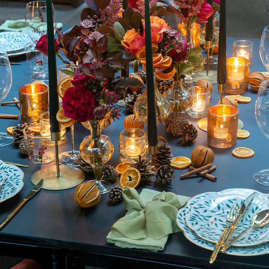 Slim Gold Candleholders for Hire - 291