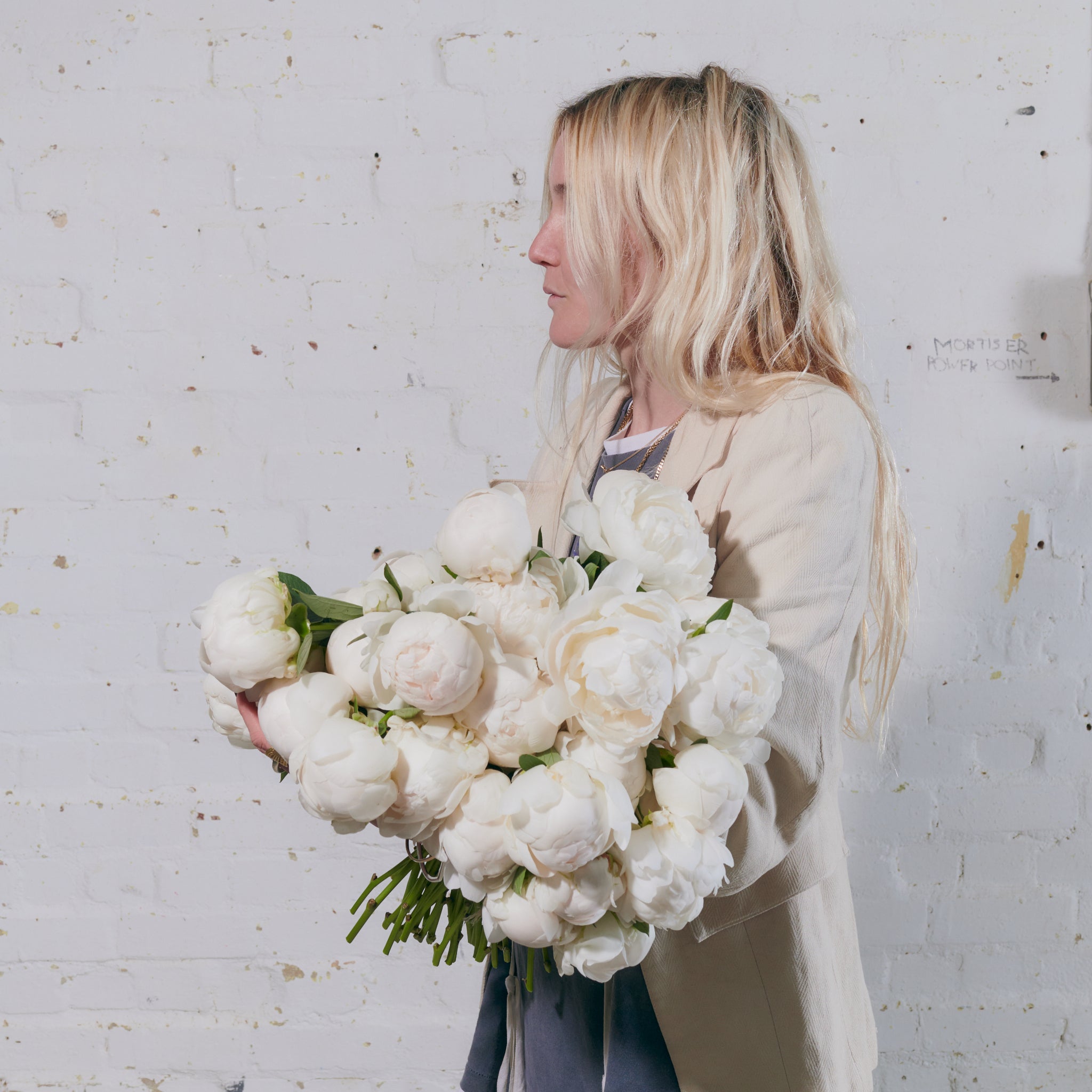 Bowl of Cream Peonies - Single Variety Bouquet - Wild at Heart - Wild at Heart