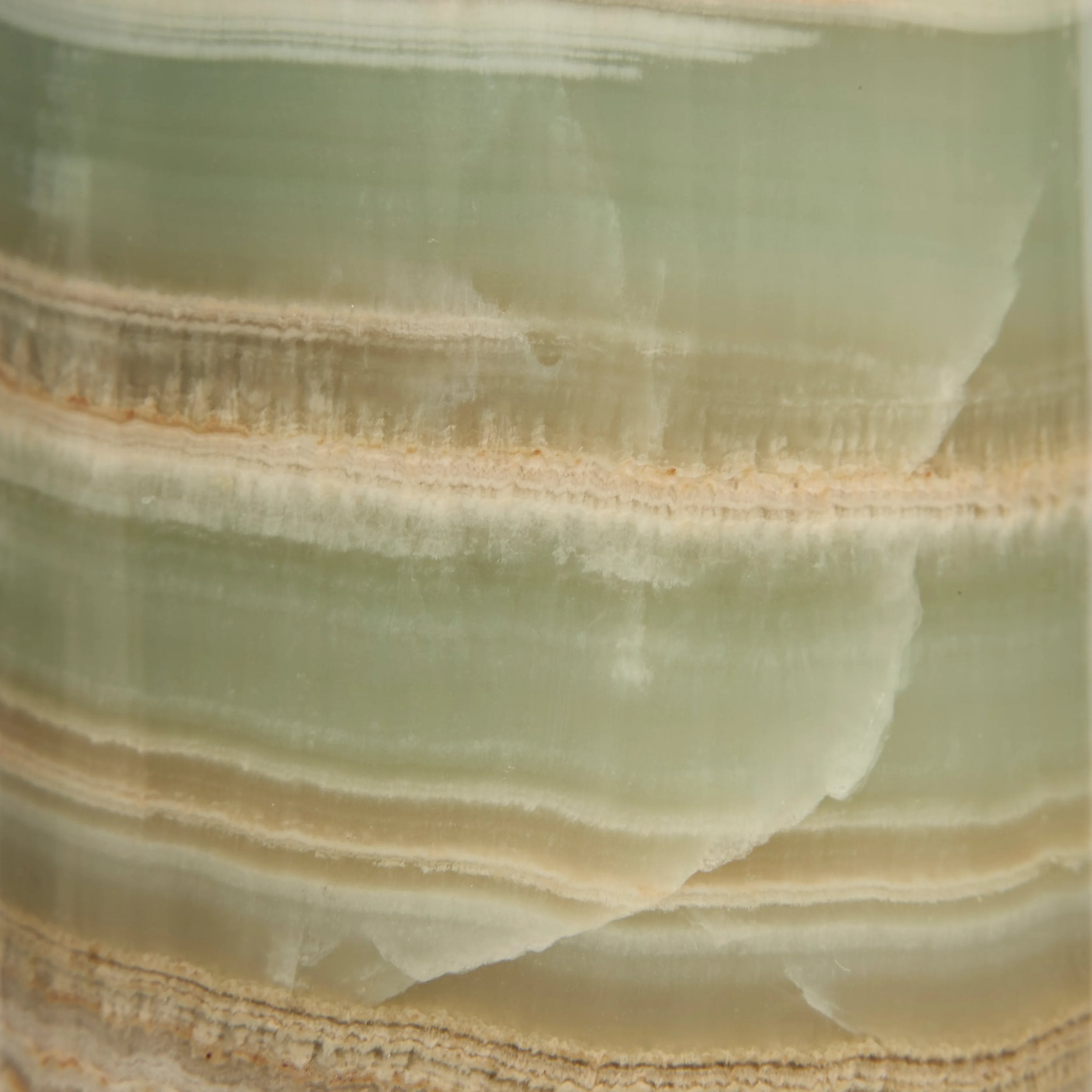 Antique Light Green Marble Fluted Vase