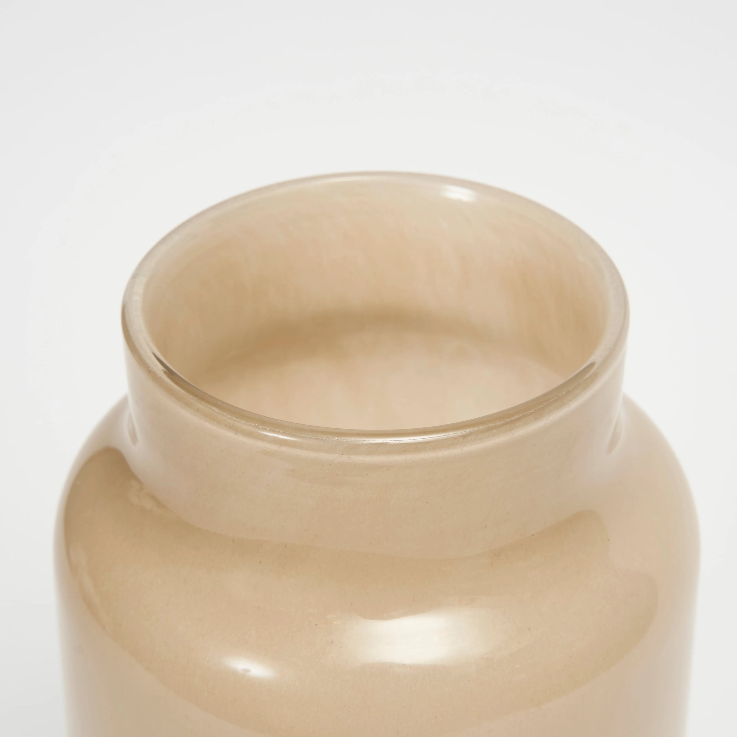 Medium Beige Glass Vase for all sizes
