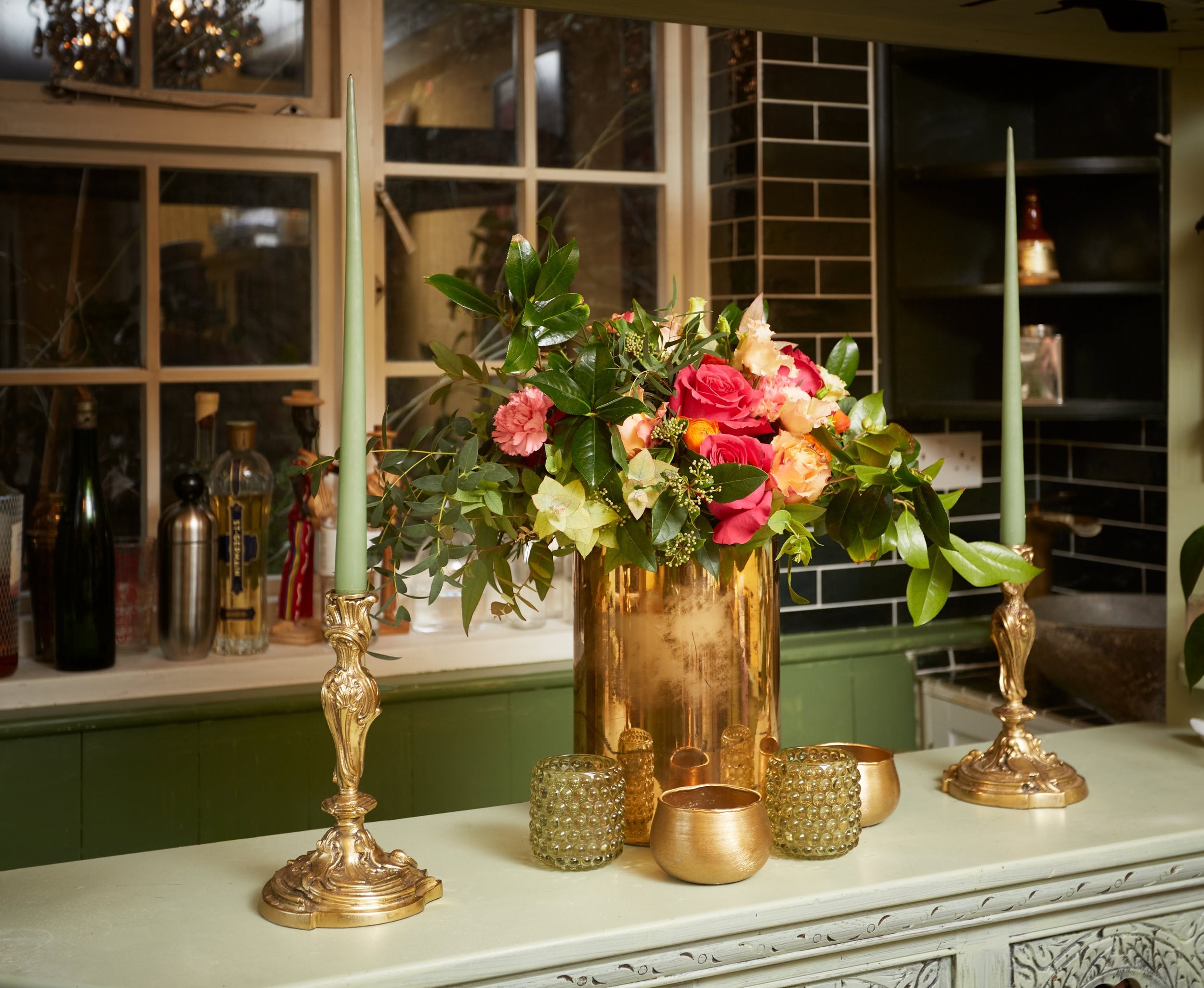 Classic Gold Antique Candleholder for Hire - 294