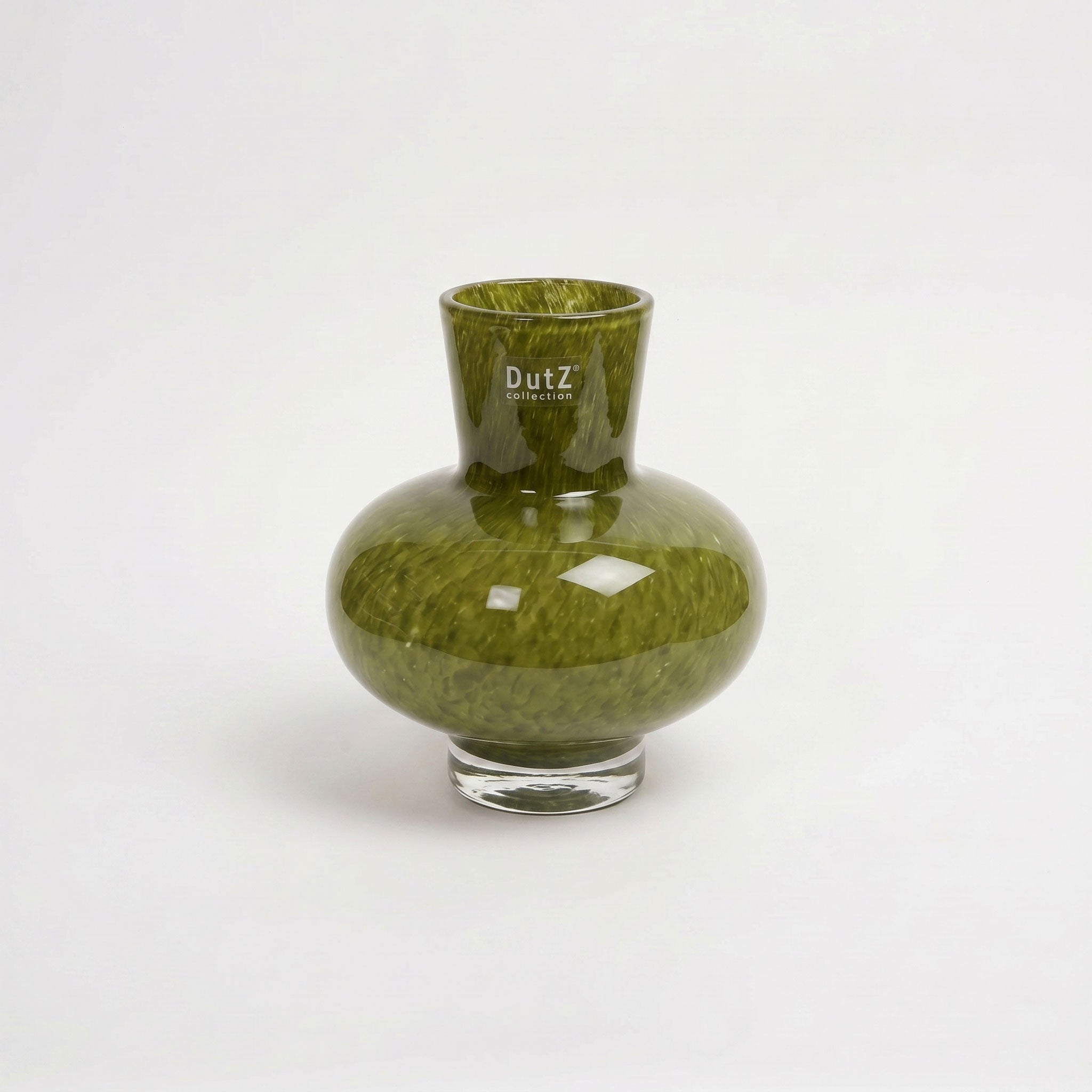 Over the Rainbow Glass Vase Olive green