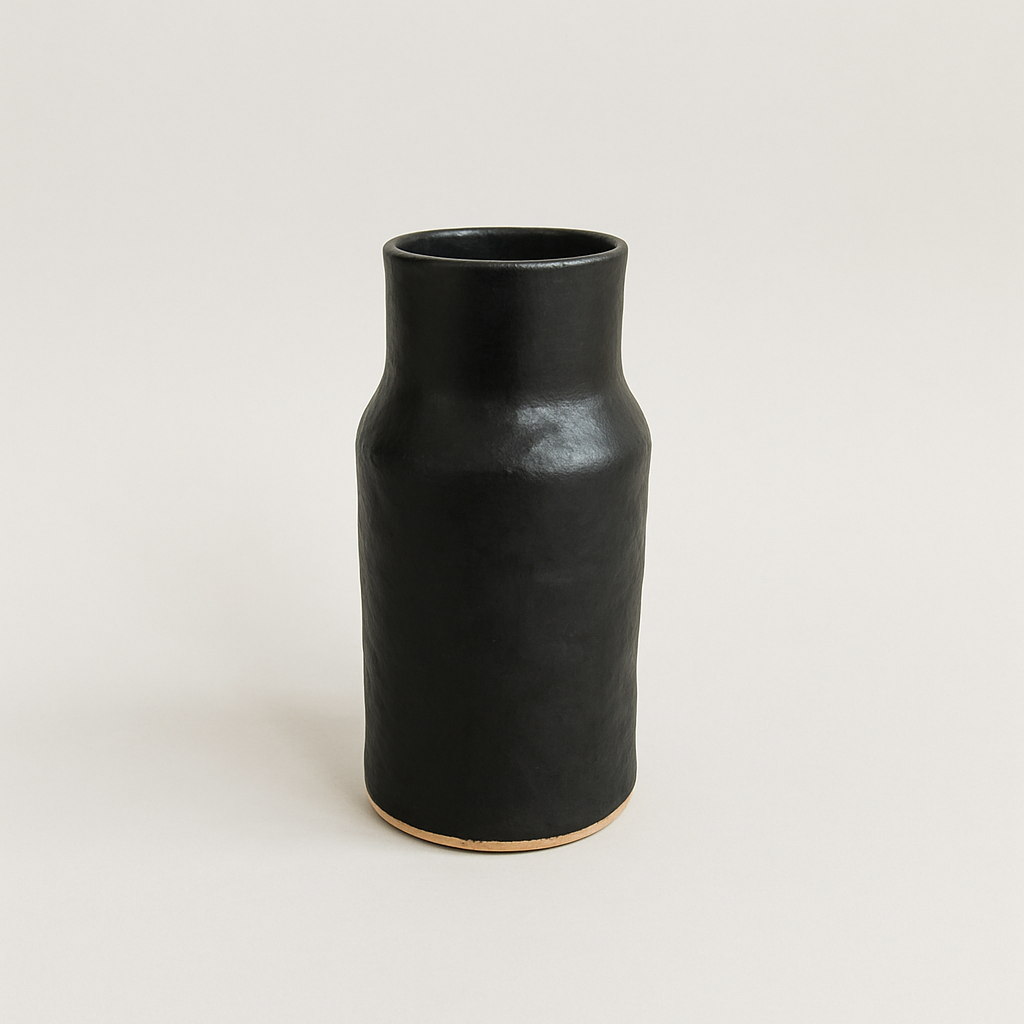 MW. Ceramics Black Vase