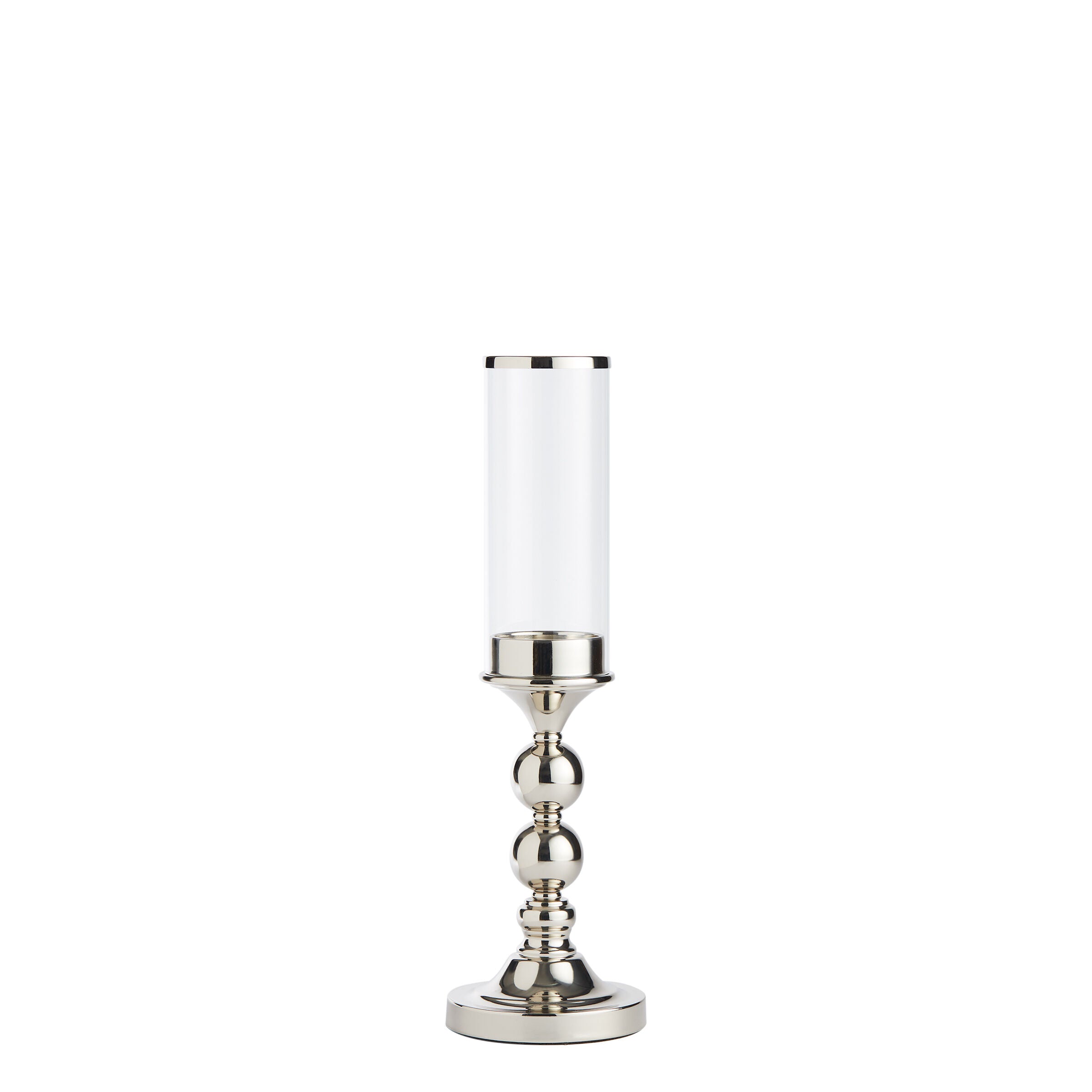 Silver 2 Beaded Stem Lantern - Lantern - Wild at Heart - Wild at Heart