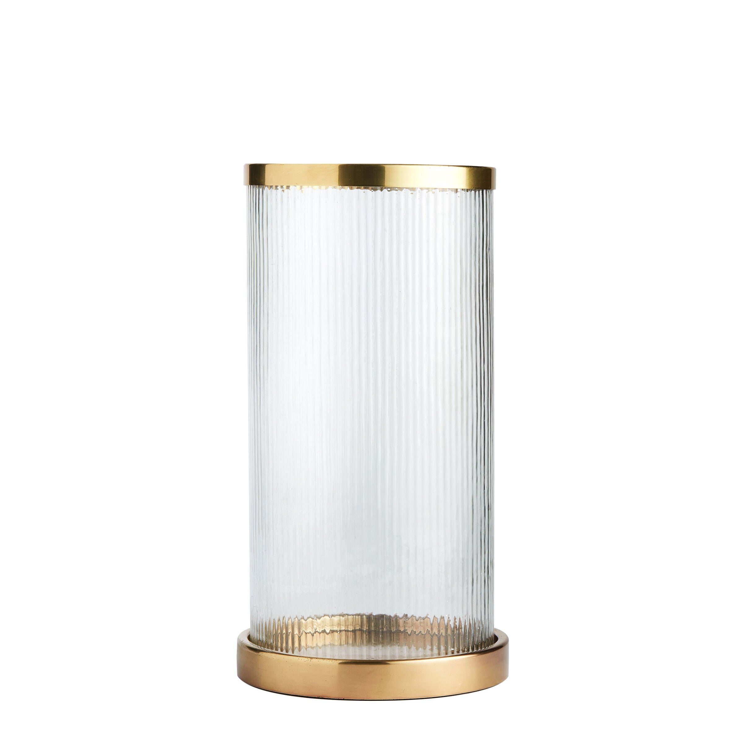 Tall Gold Rim Crystal Lantern - Lantern - Wild at Heart - Wild at Heart