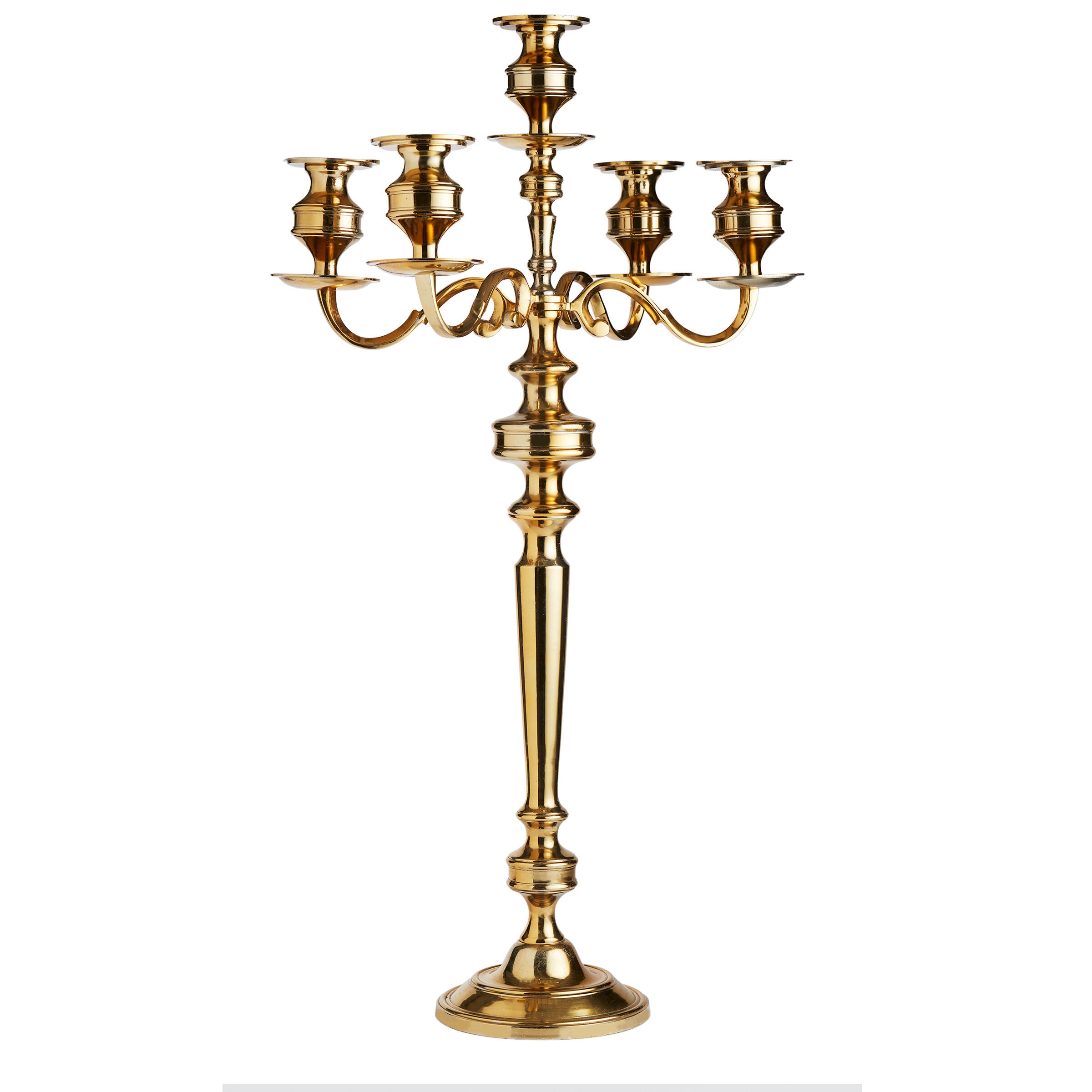 Tall Shiny Gold Candelabra - Candelebra - Wild at Heart - Wild at Heart