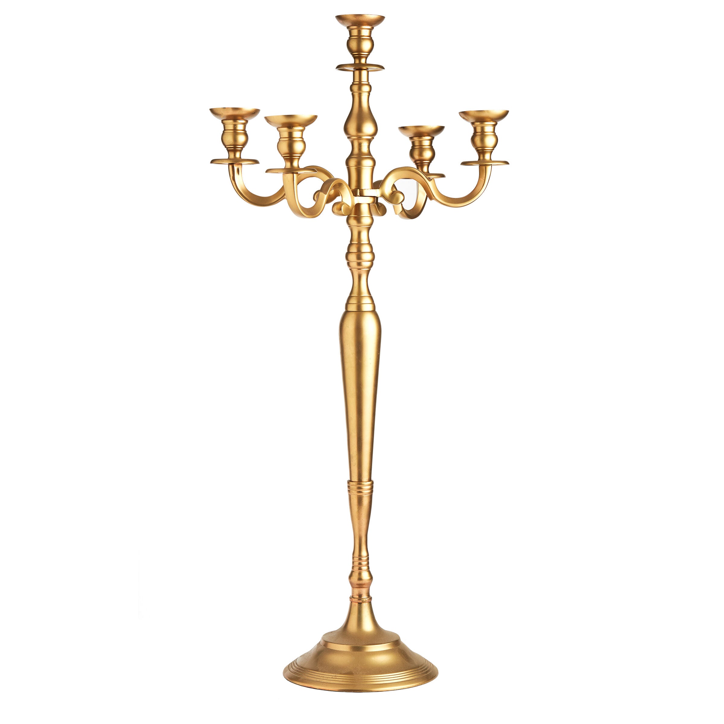 Tall Matt Gold Candelabra - Candelebra - Wild at Heart - Wild at Heart