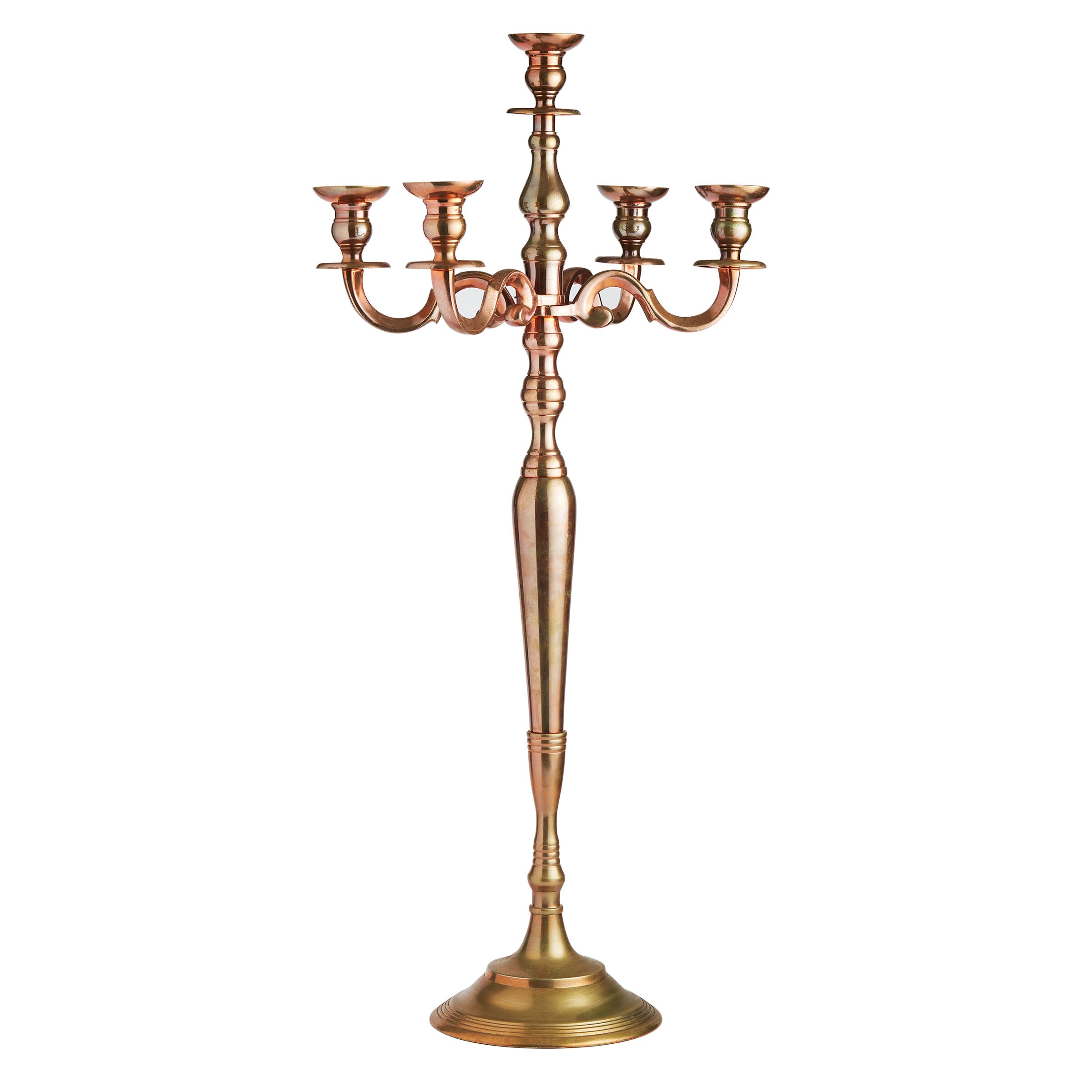 Tall Shiny Brass Candelabra - Candelebra - Wild at Heart - Wild at Heart