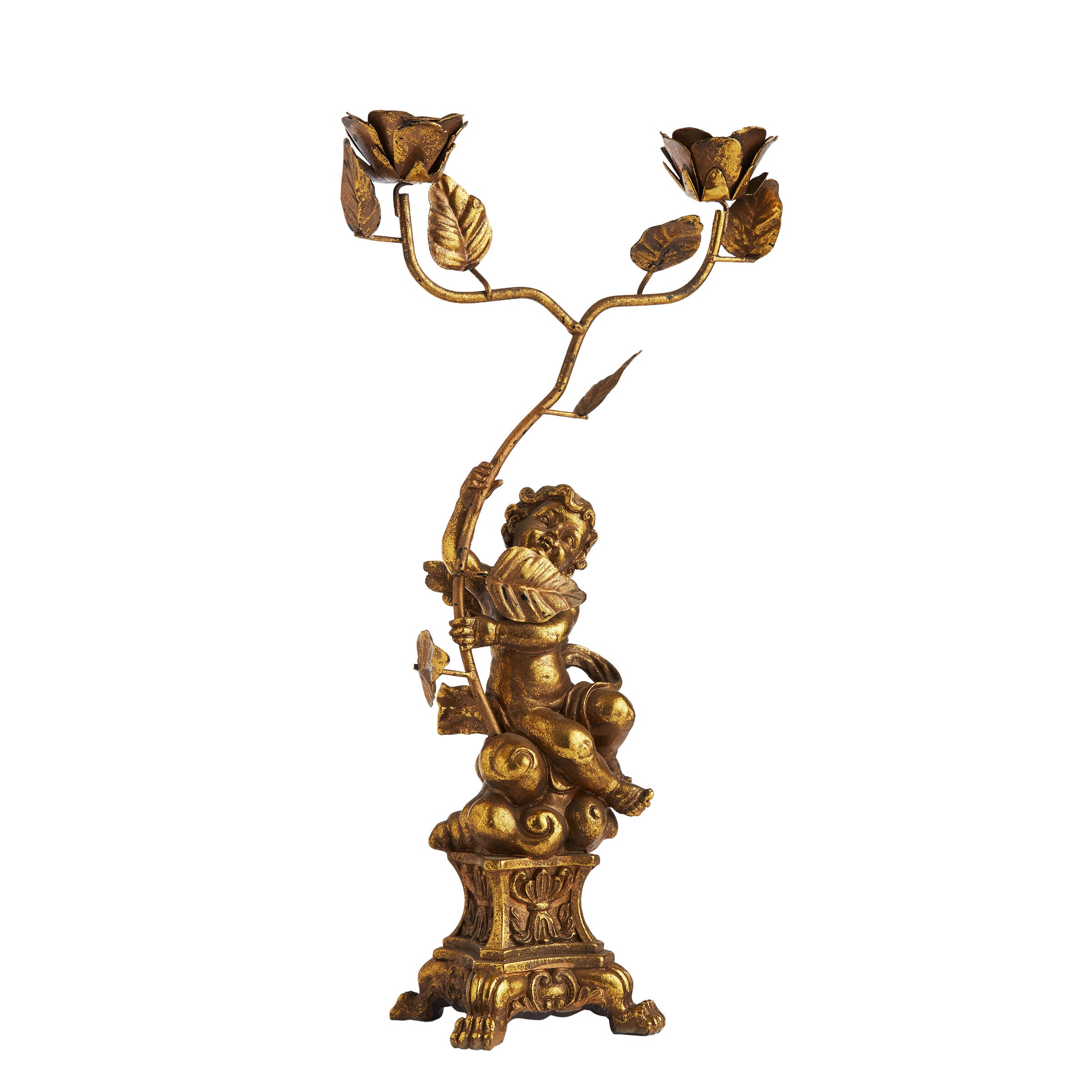 Gold Angel Candlestick Holder - Candle Holders - Wild at Heart - Wild at Heart