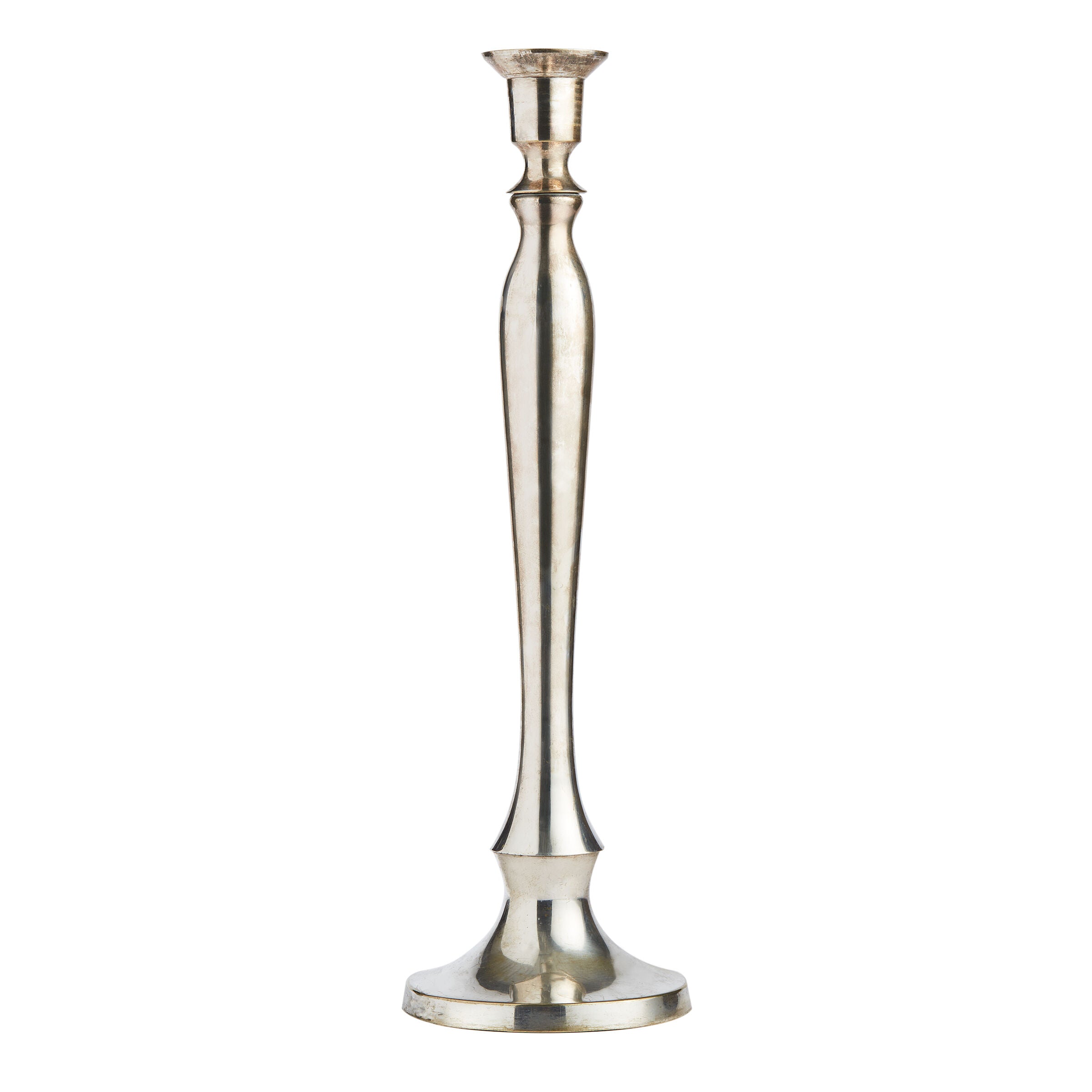 Single Silver Candlestick Holder - Candle Holders - Wild at Heart - Wild at Heart
