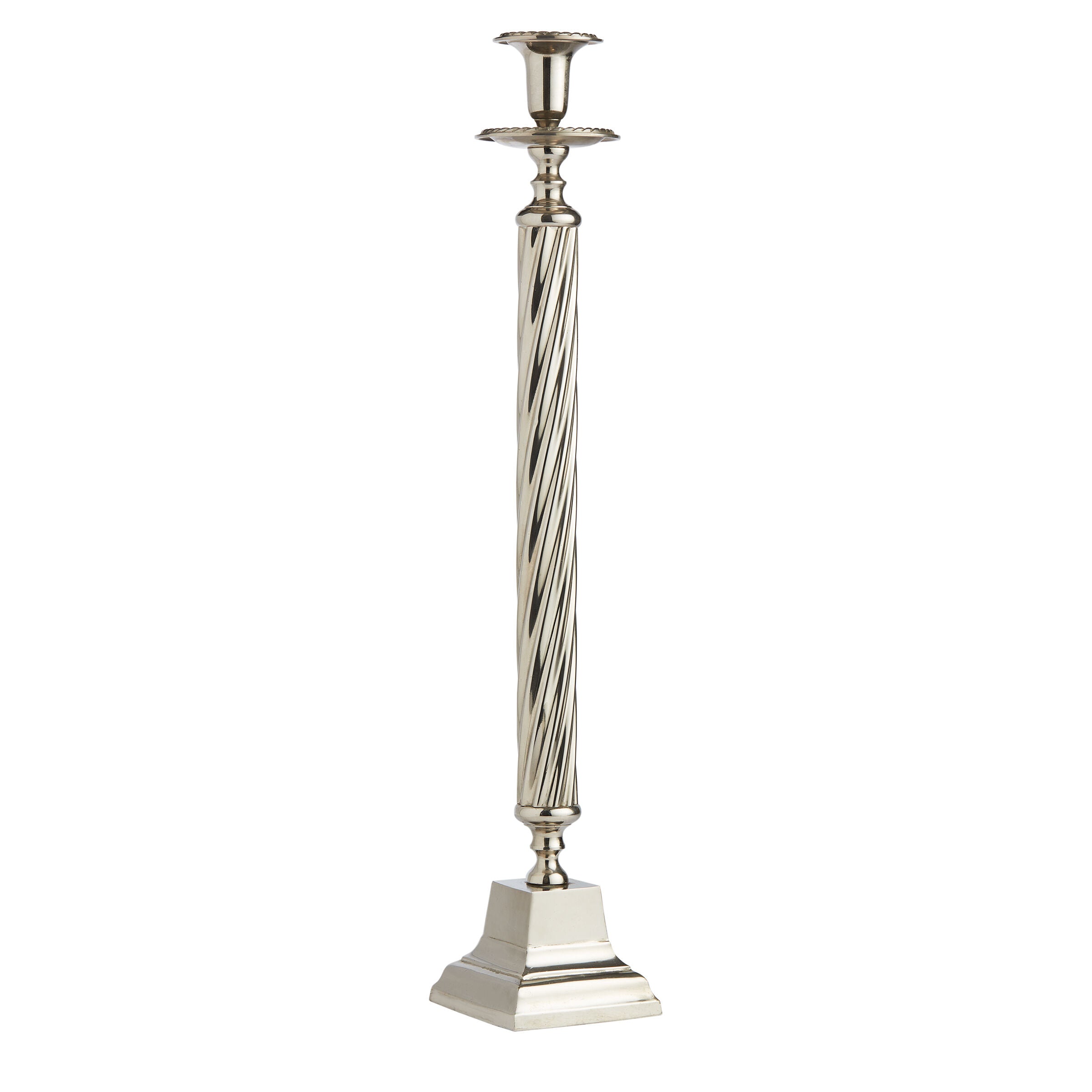 Silver Twist Candlestick - Candle Holders - Wild at Heart - Wild at Heart