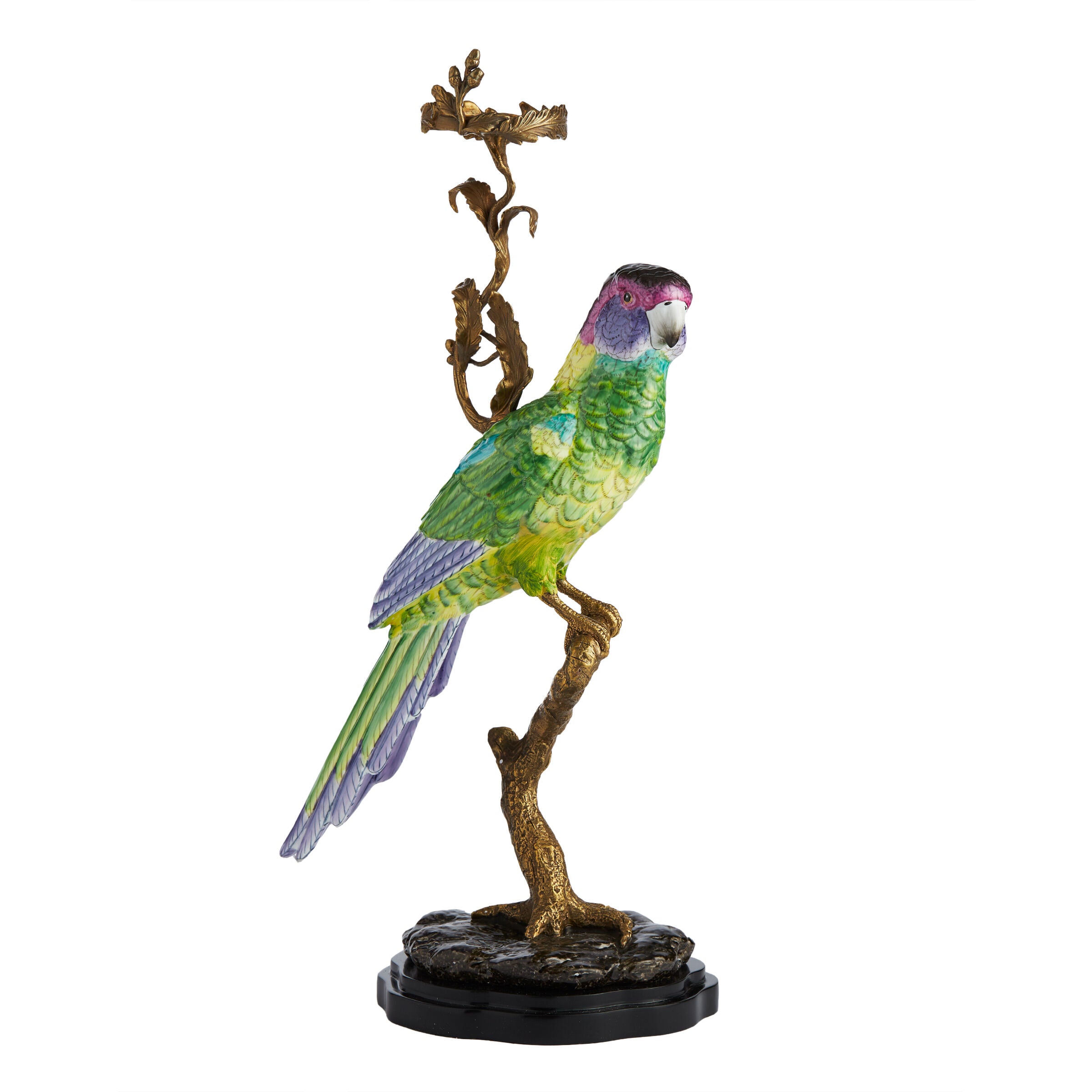 Green & Purple Parrot Candlestick - Candle Holders - Wild at Heart - Wild at Heart