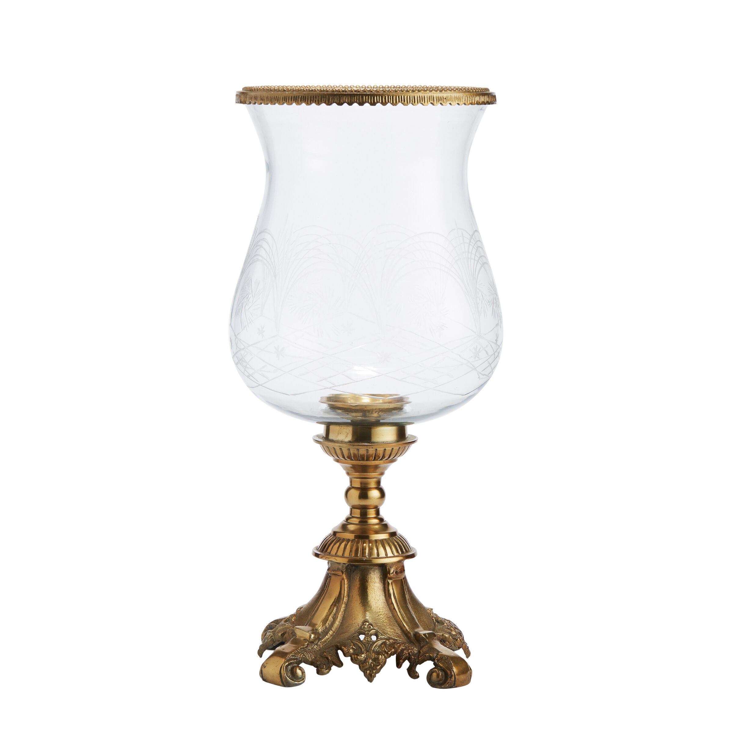 Crystal Lantern with Gold Rim - Lantern - Wild at Heart - Wild at Heart