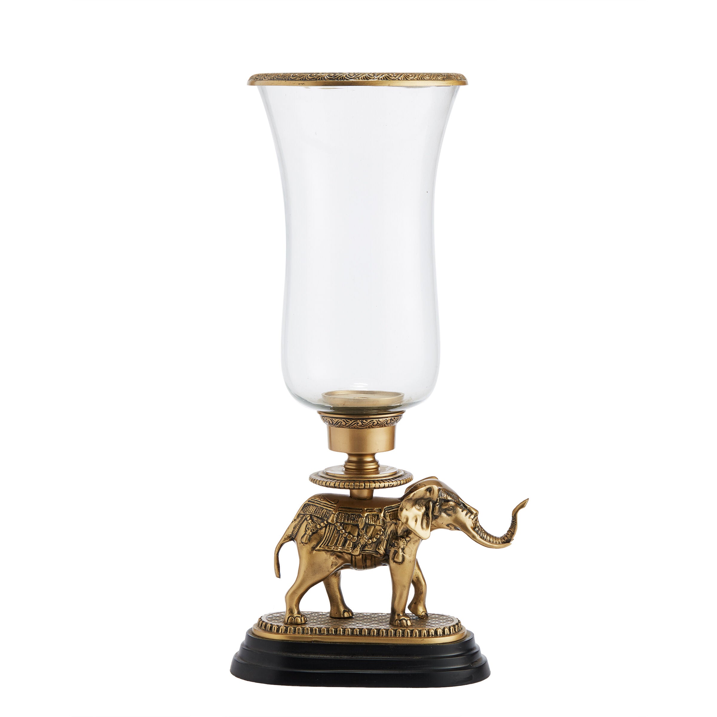 Gold Elephant Base Lantern - Lantern - Wild at Heart - Wild at Heart