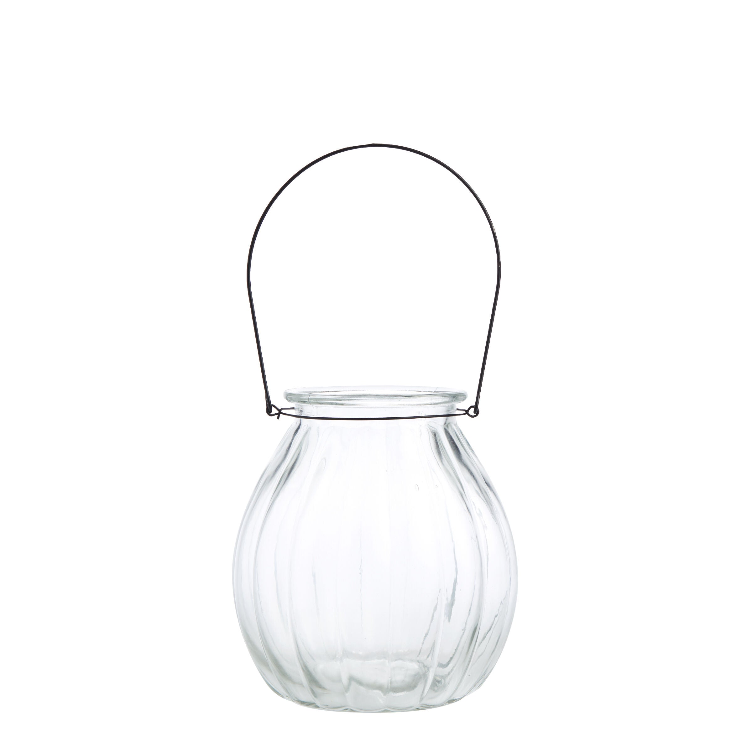 Small Rounded Hanging Glass Votive - Lantern - Wild at Heart - Wild at Heart