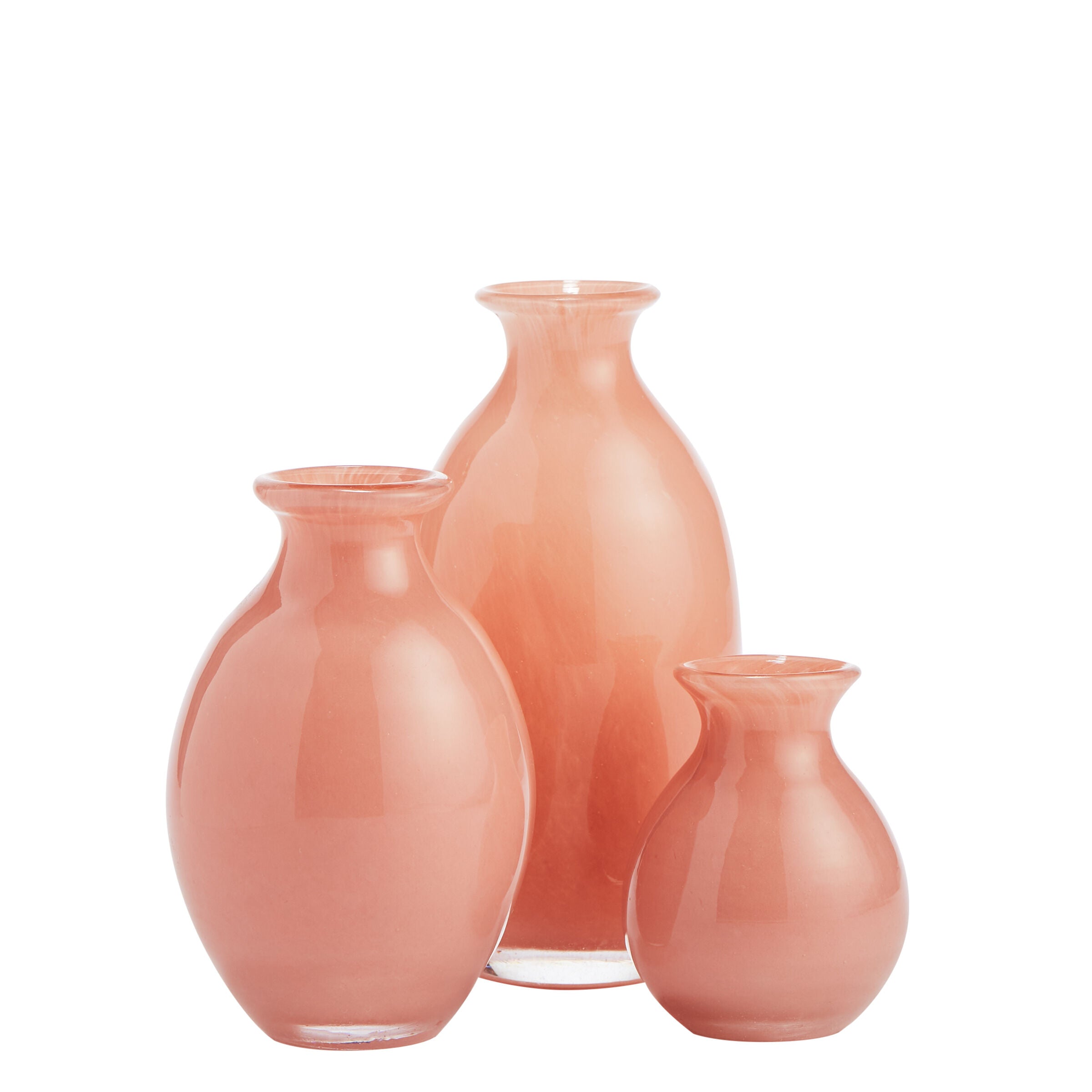 Frosted Glass Pink Bud Vases - Bud Vases - Wild at Heart - Wild at Heart