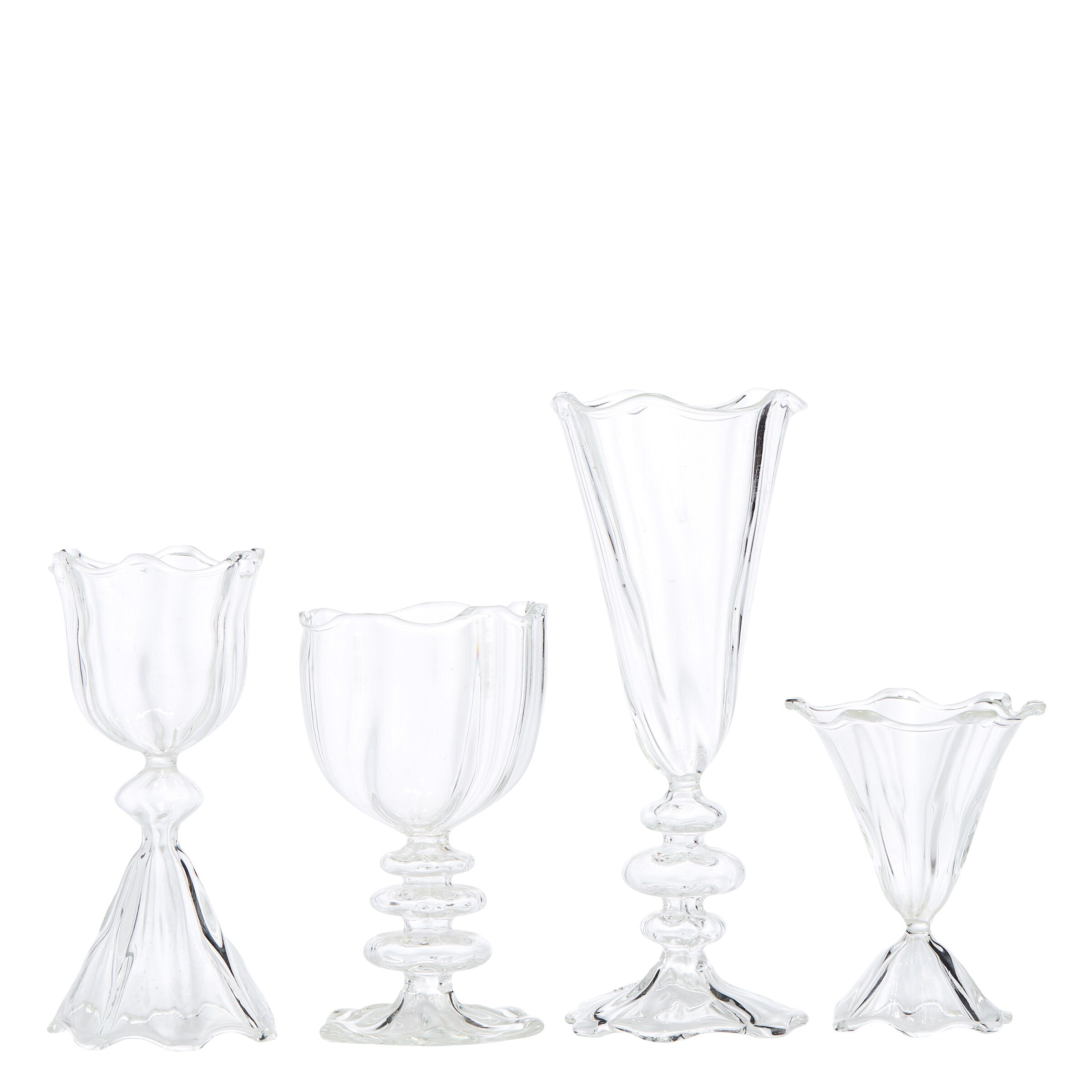 Clear Glass Tulip Bud Vases - Bud Vases - Wild at Heart - Wild at Heart