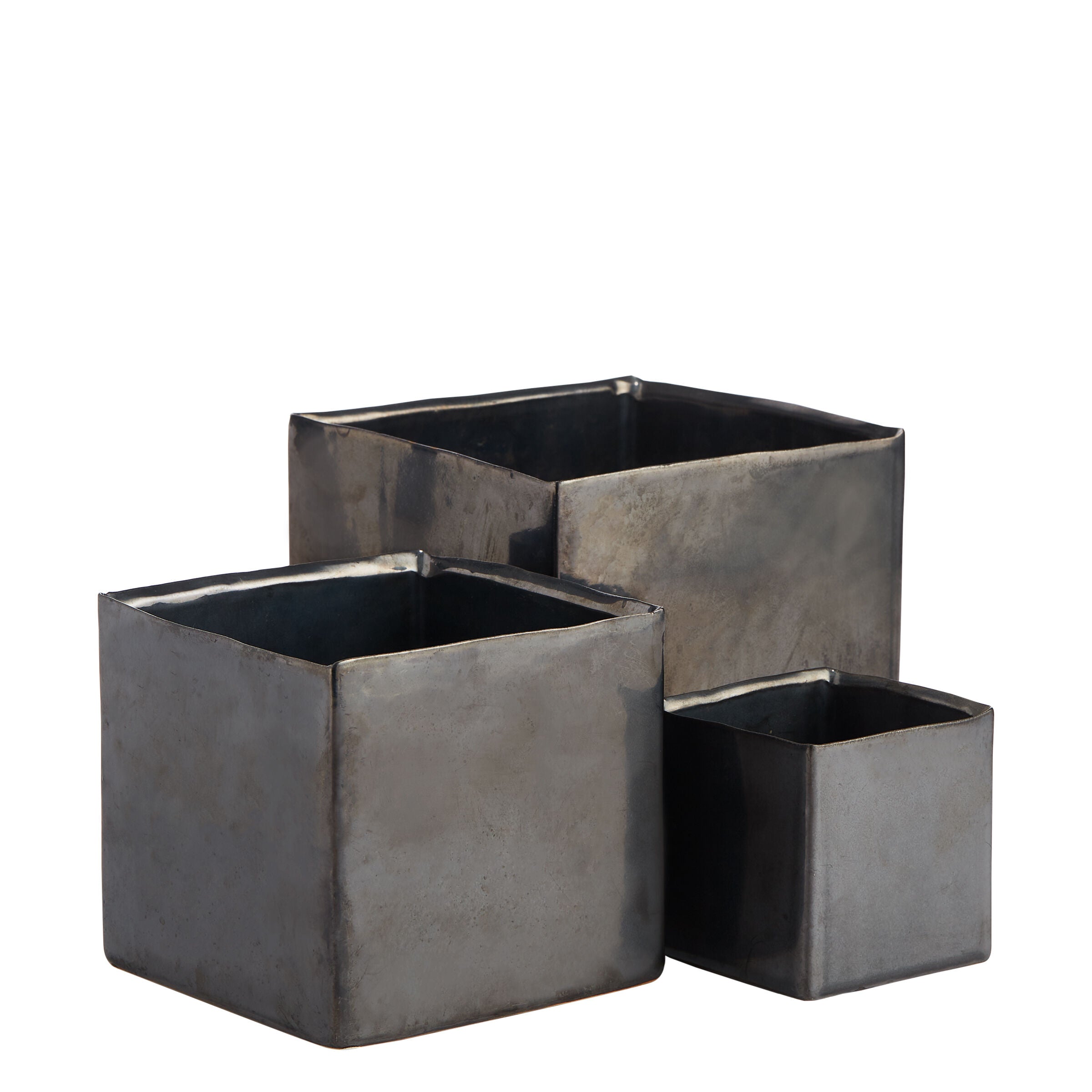 Black Unshaped Cube Vases - Bud Vases - Wild at Heart - Wild at Heart