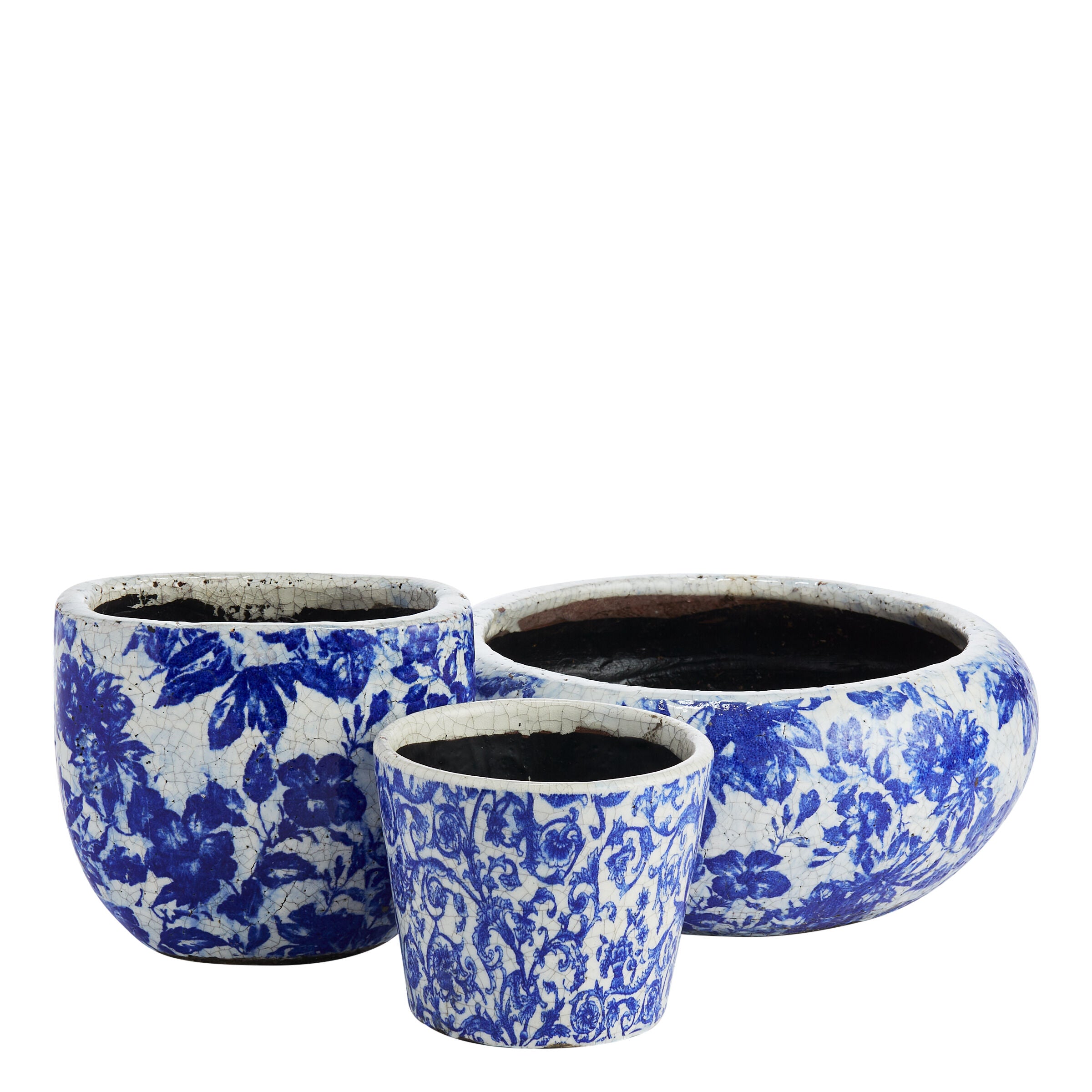 Mixed Blue & White China Pots - Pots - Wild at Heart - Wild at Heart