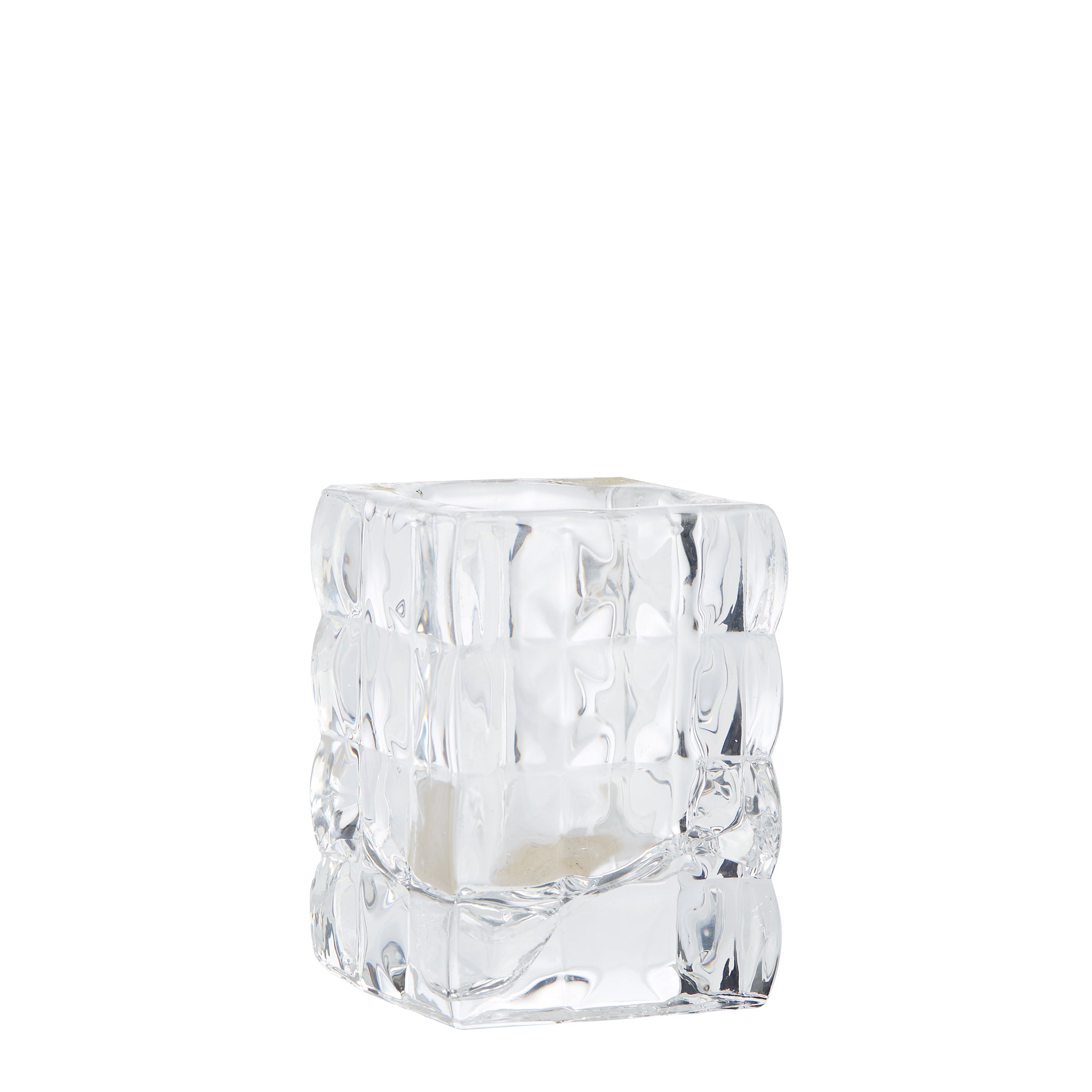 Square Glass Crystal Tealight - Tealight - Wild at Heart - Wild at Heart
