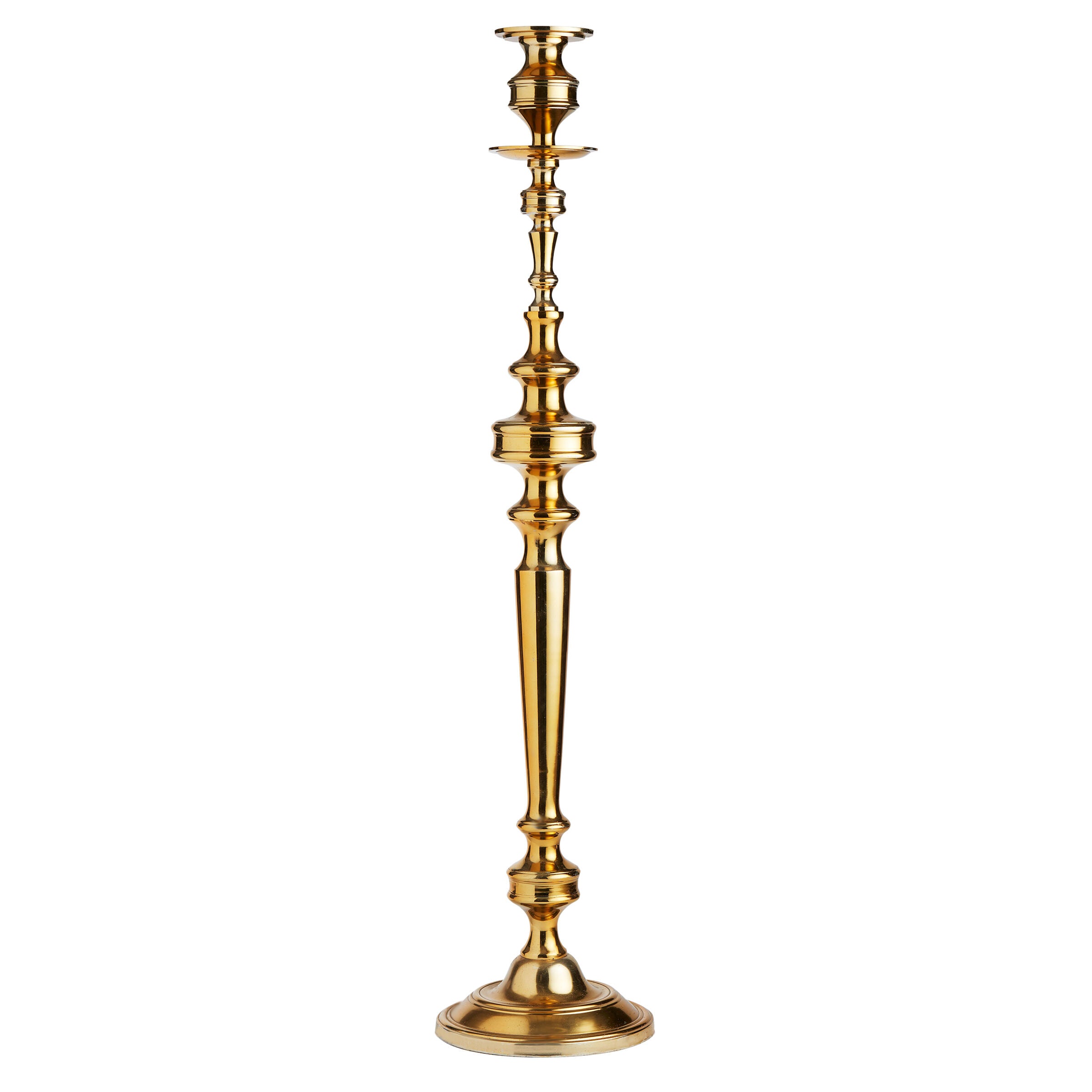 Tall Shiny Gold Candlestick - Candle Holders - Wild at Heart - Wild at Heart