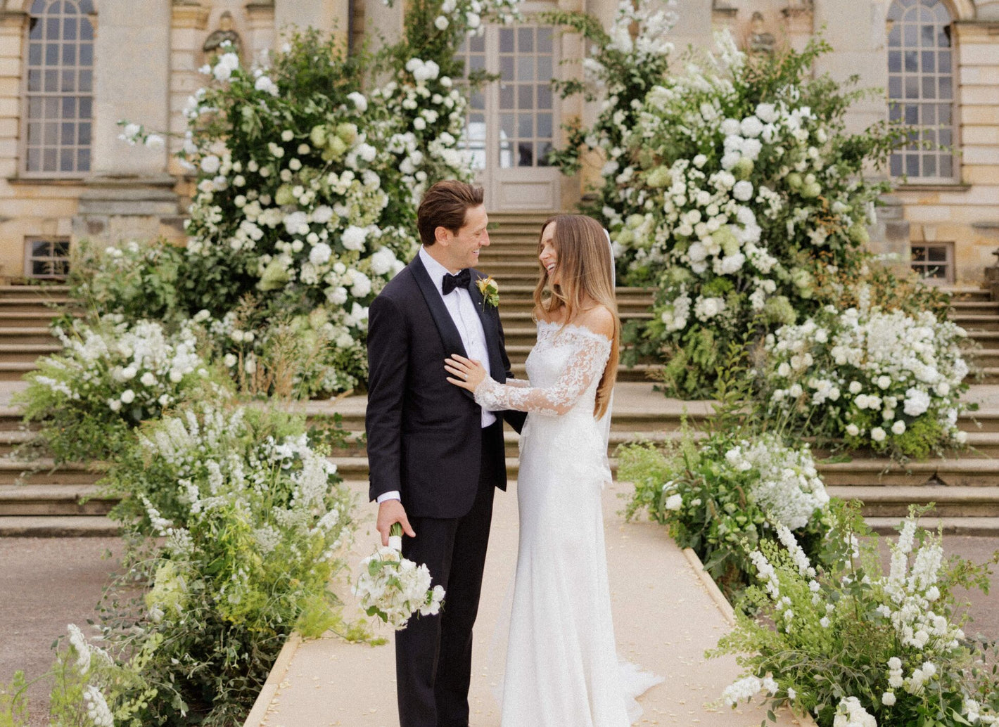 bride and groom at the wedding ceremony