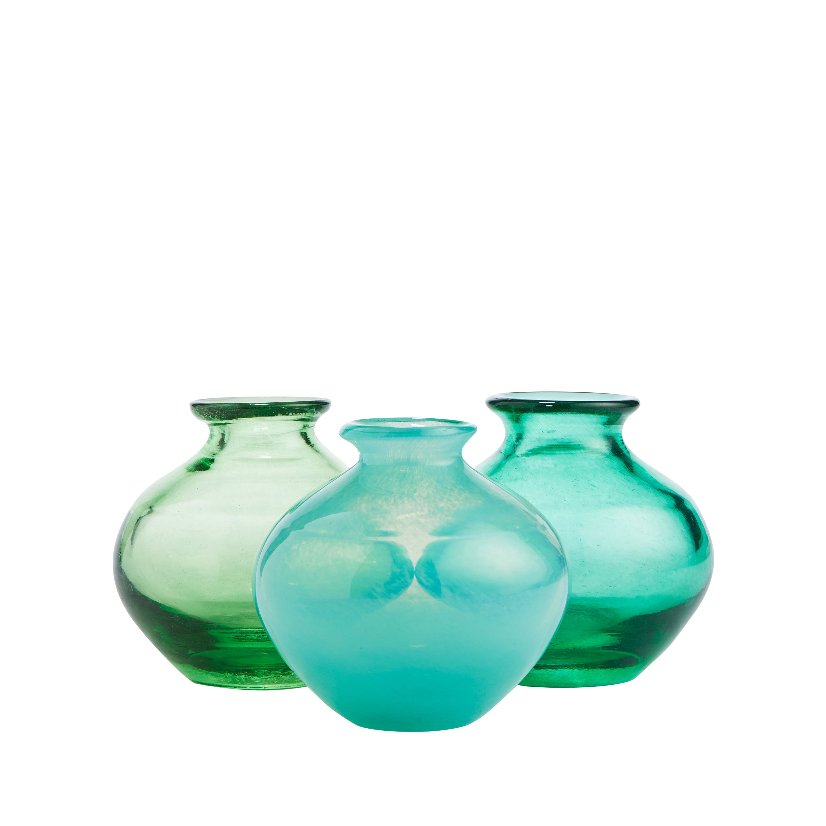 Short Wide Green Bud Vase for Hire - 184