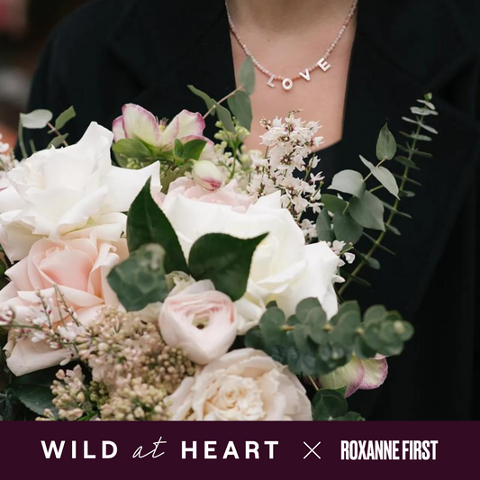 Wild at Heart Bouquet + Roxanne First LOVE Crystal Necklace