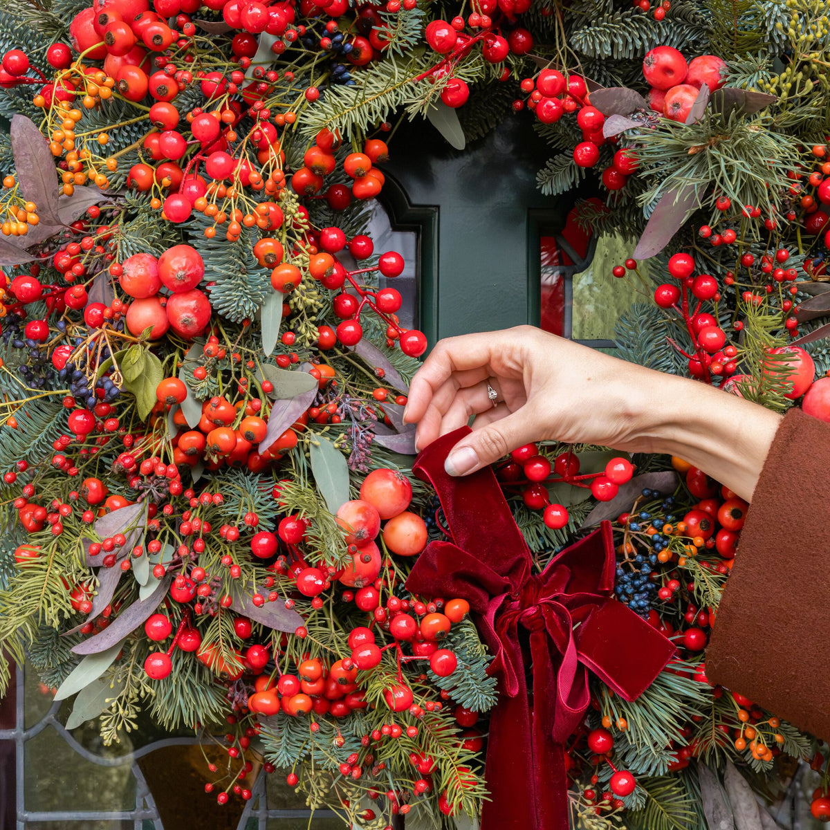 Ruby Velvet Wreath