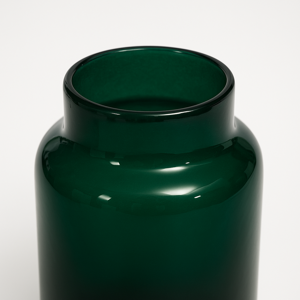 Medium Dark Green Glass Vase for all sizes