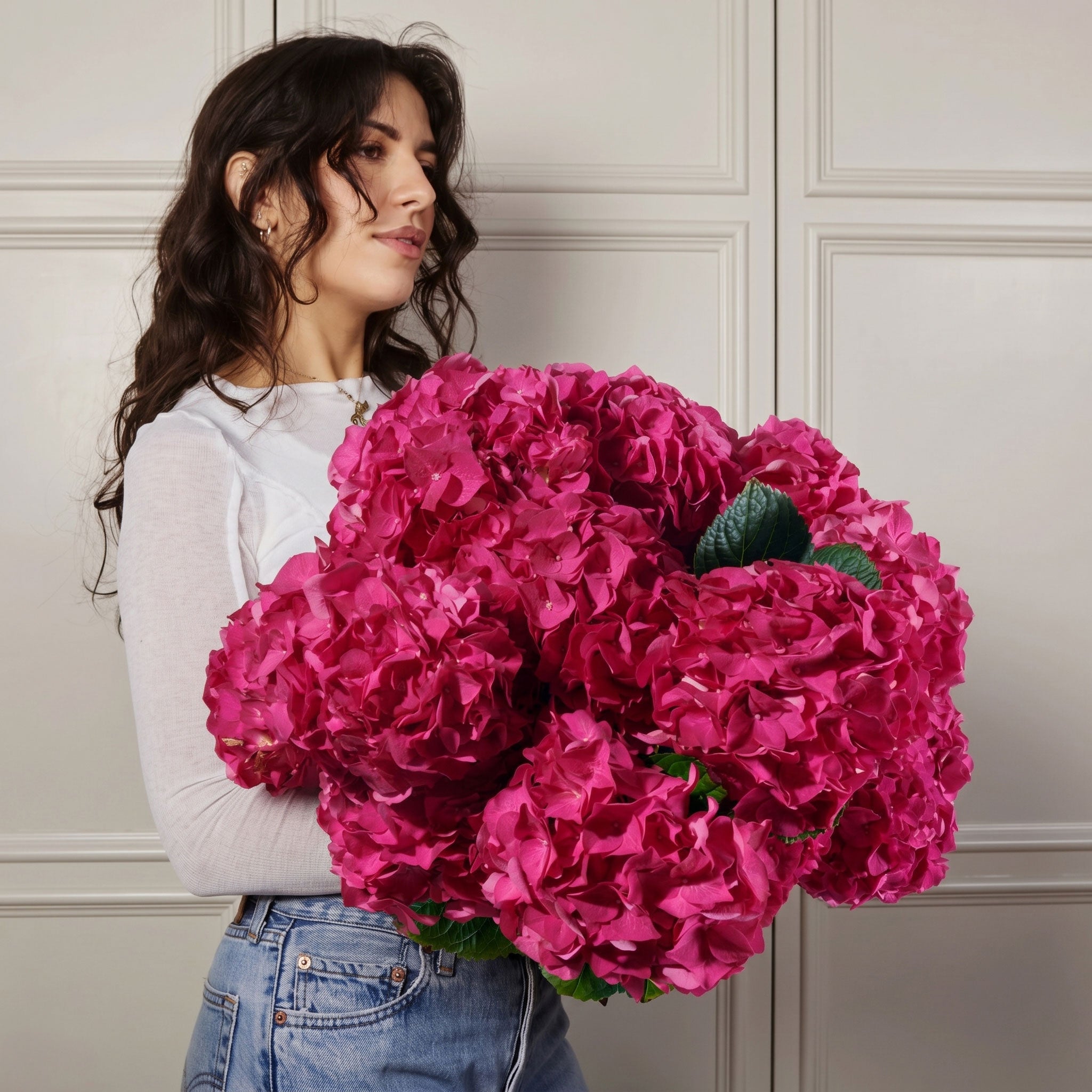 Bright Pink Hydrangeas