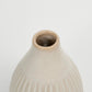 Cream Grooved Bud Vases (Set of 3)