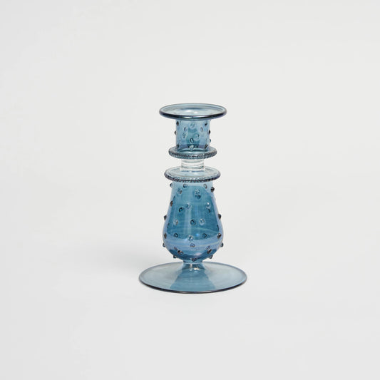 Issy Granger Luxor Blue Glass Candlestick