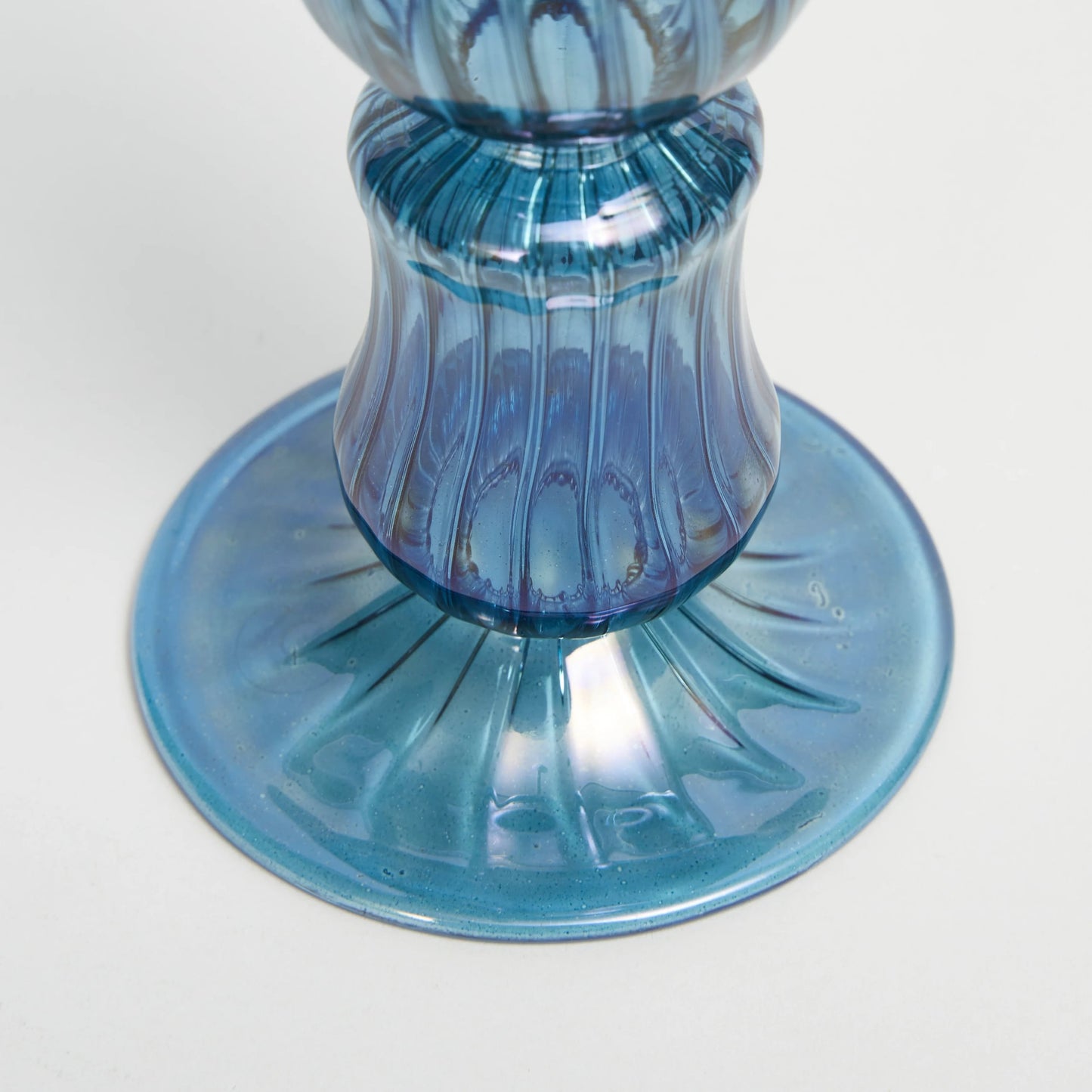 Issy Granger Ombo Blue Glass Candlestick