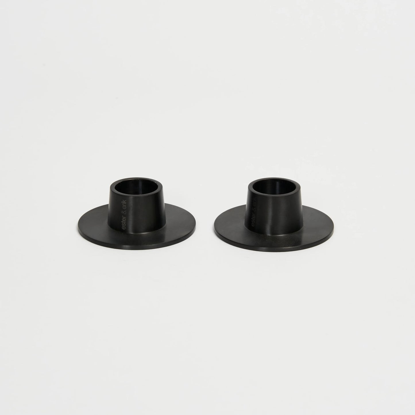 Candle Holders in Black (Set of 2)