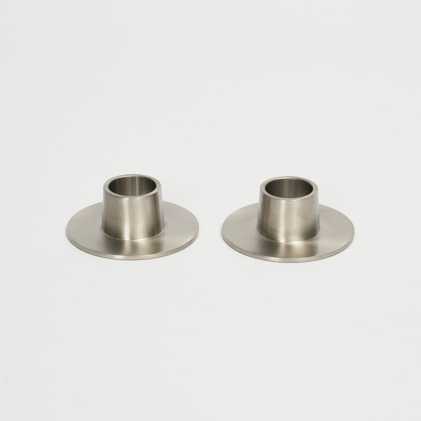 Candle Holders in Silver (Set of 2)