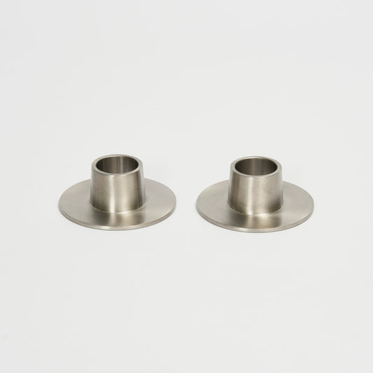 Candle Holders in Silver (Set of 2)