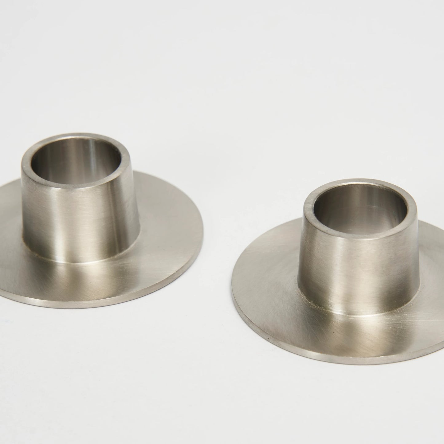 Candle Holders in Silver (Set of 2)