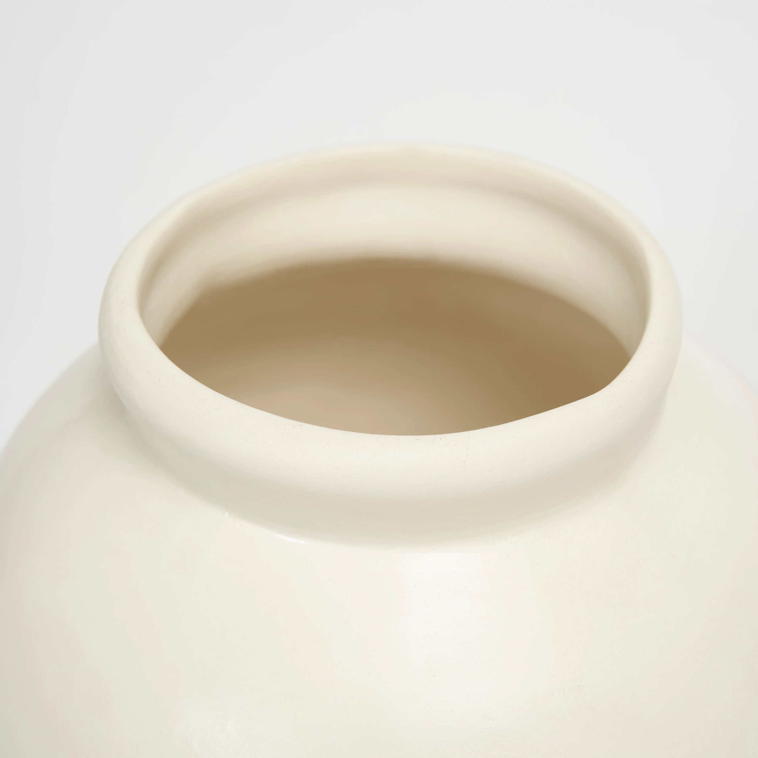 White Round Vase