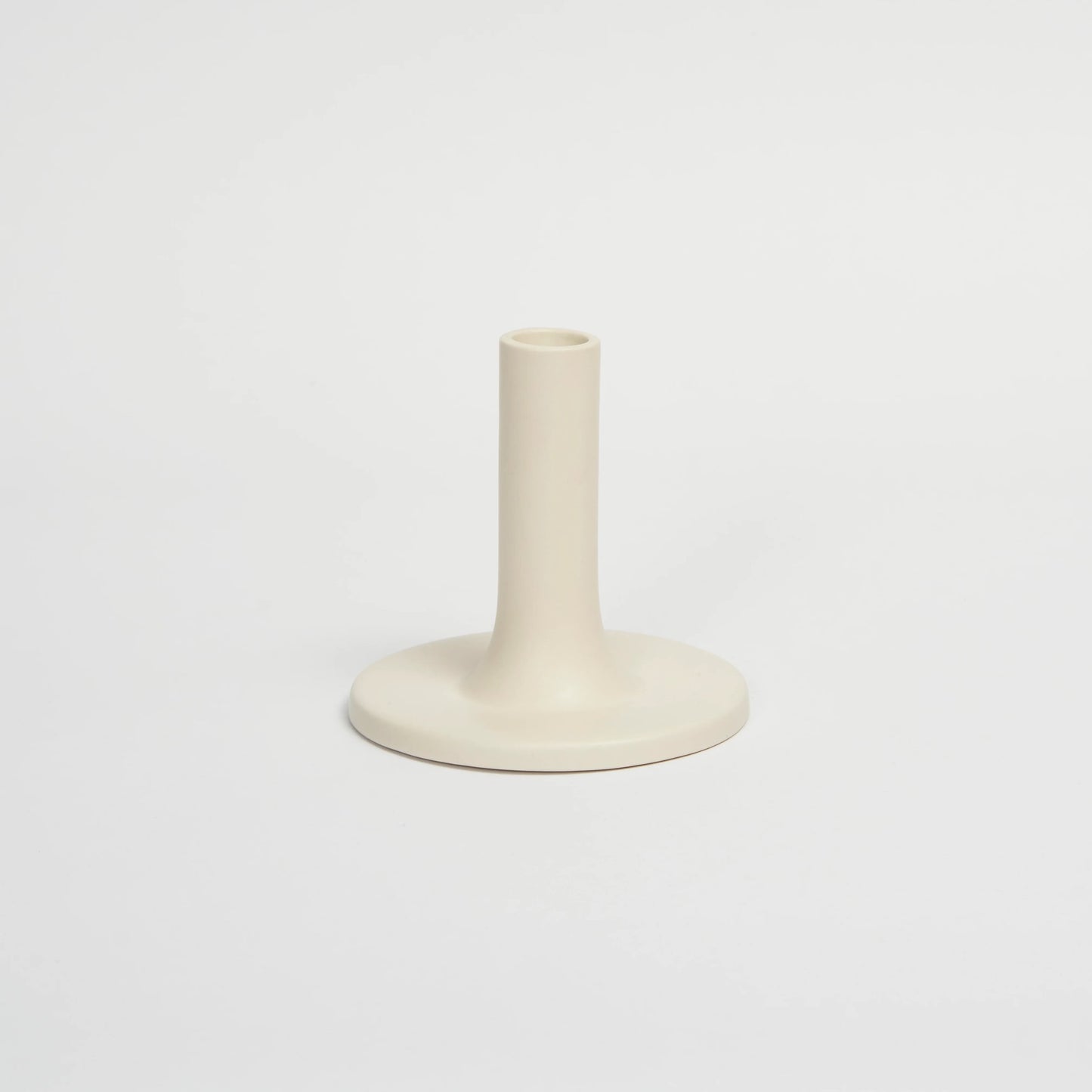 Floral Society White Ceramic Candle Holder