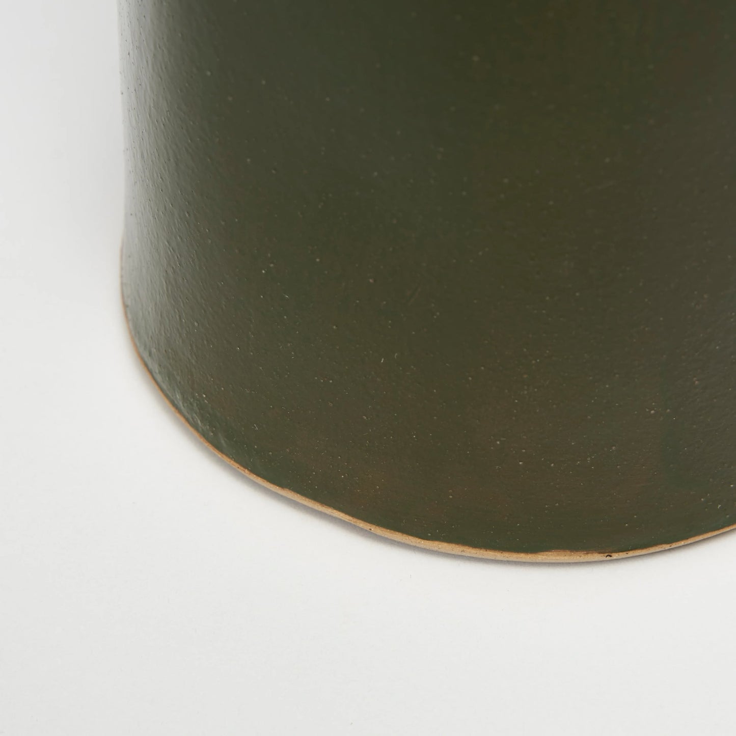 MW. Ceramics Glossy Dark Green Vase