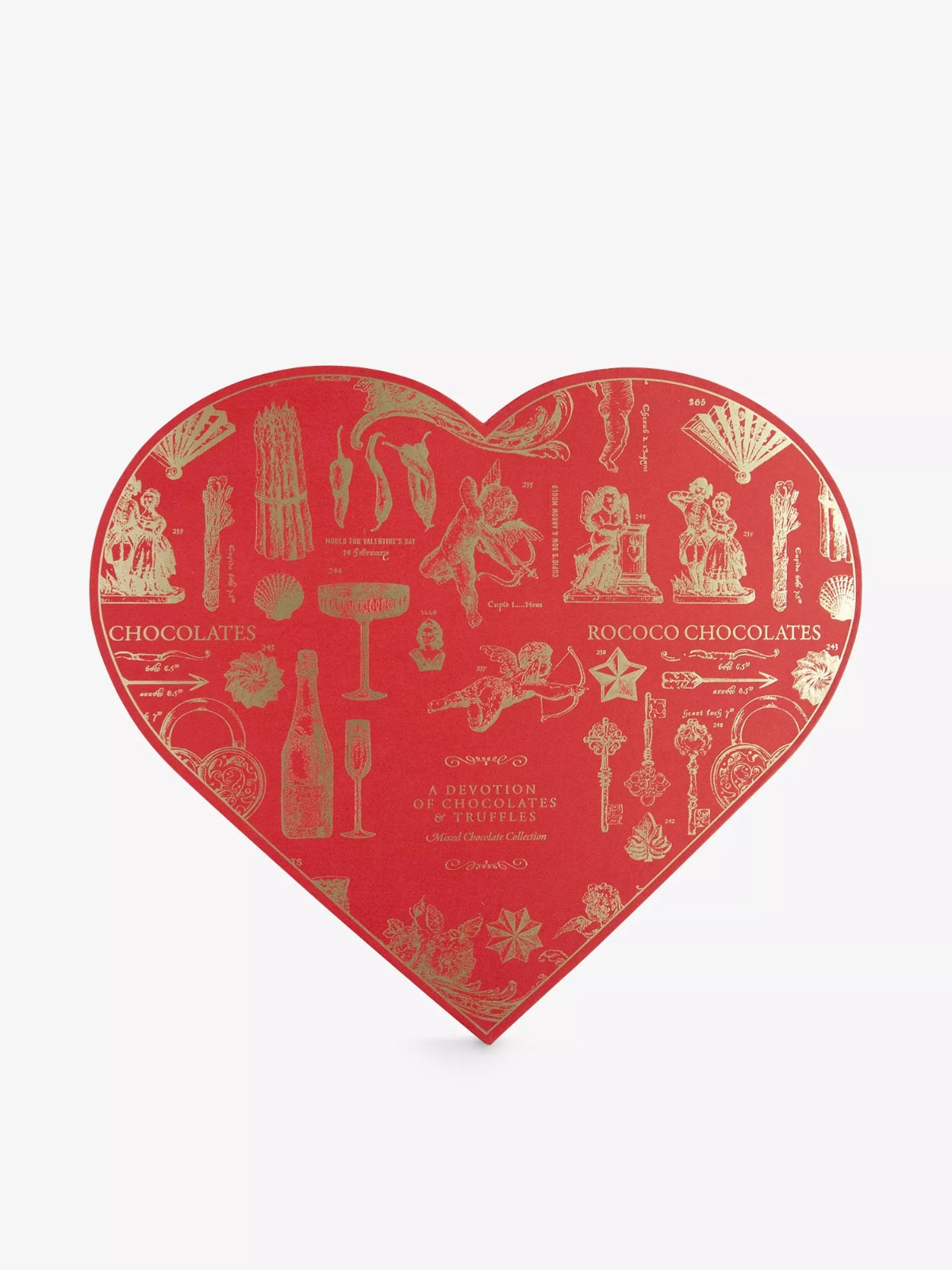 Rococo Devotion of Chocolates and Truffles Heart (36pc)