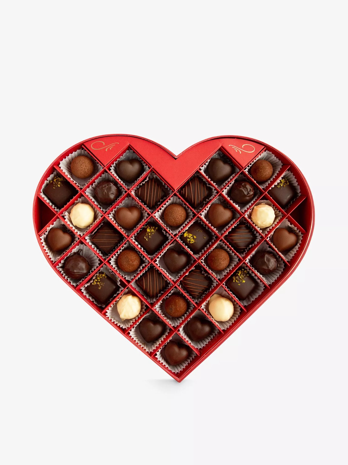 Rococo Devotion of Chocolates and Truffles Heart (36pc)