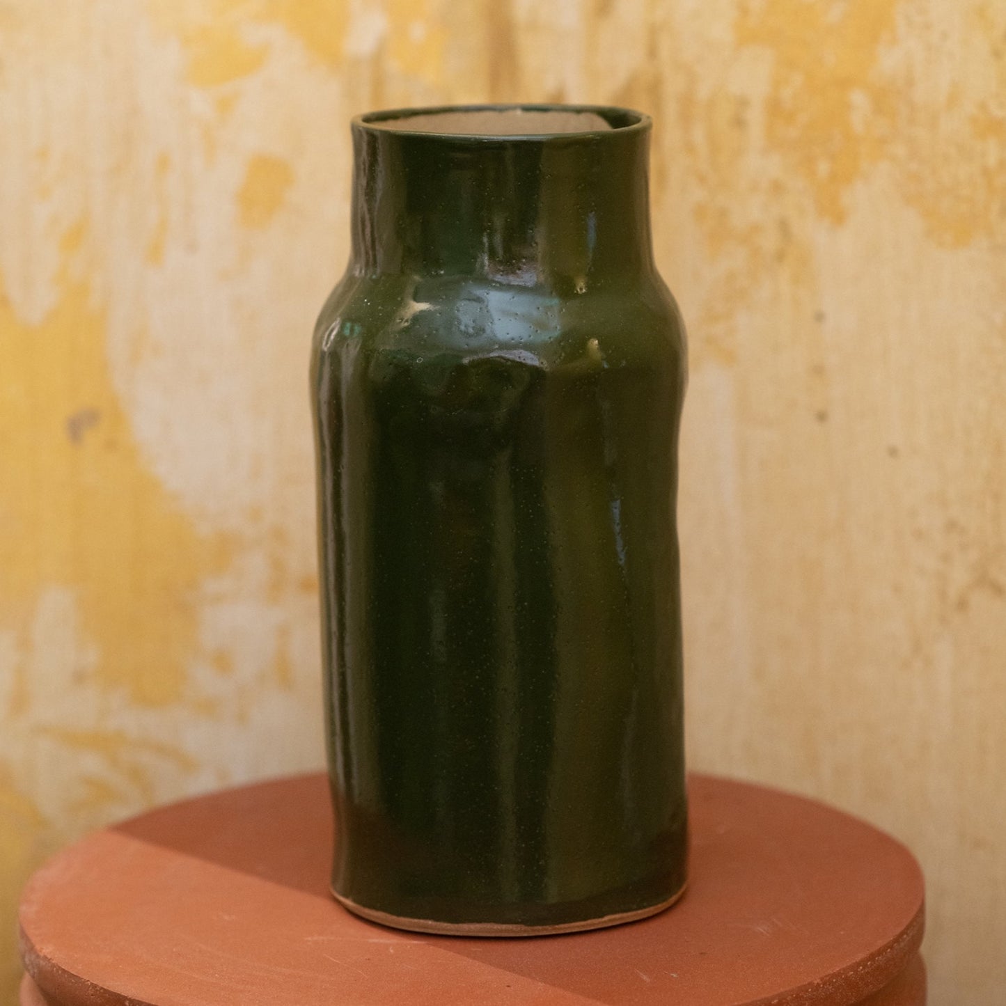Medium Glossy Dark Green Vase